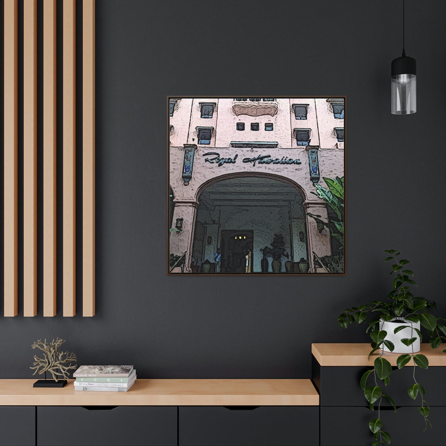 Gallery Canvas Wraps, Square Frame ... "La Grande Entree" At: 'The Pink Palace' ... The Royal Hawai'ian ... Honolulu, HI ... '27Oct2014' ... Original Works ...