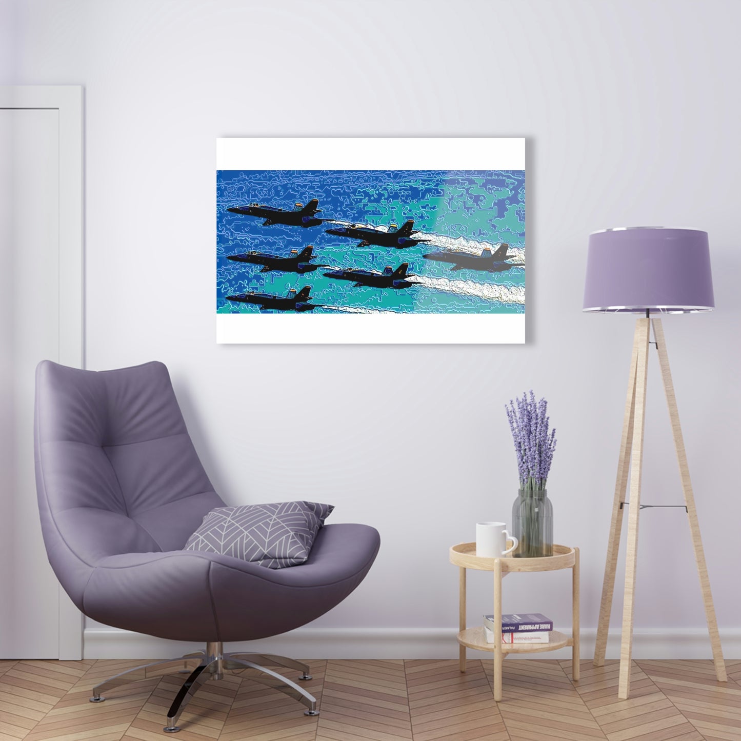 Acrylic Prints ... Seattle Seafair ..."Blue Angels Run Over Lake Washington" ... Circa Mid 1980's ... Dr FJ Holt ... Original Works ...