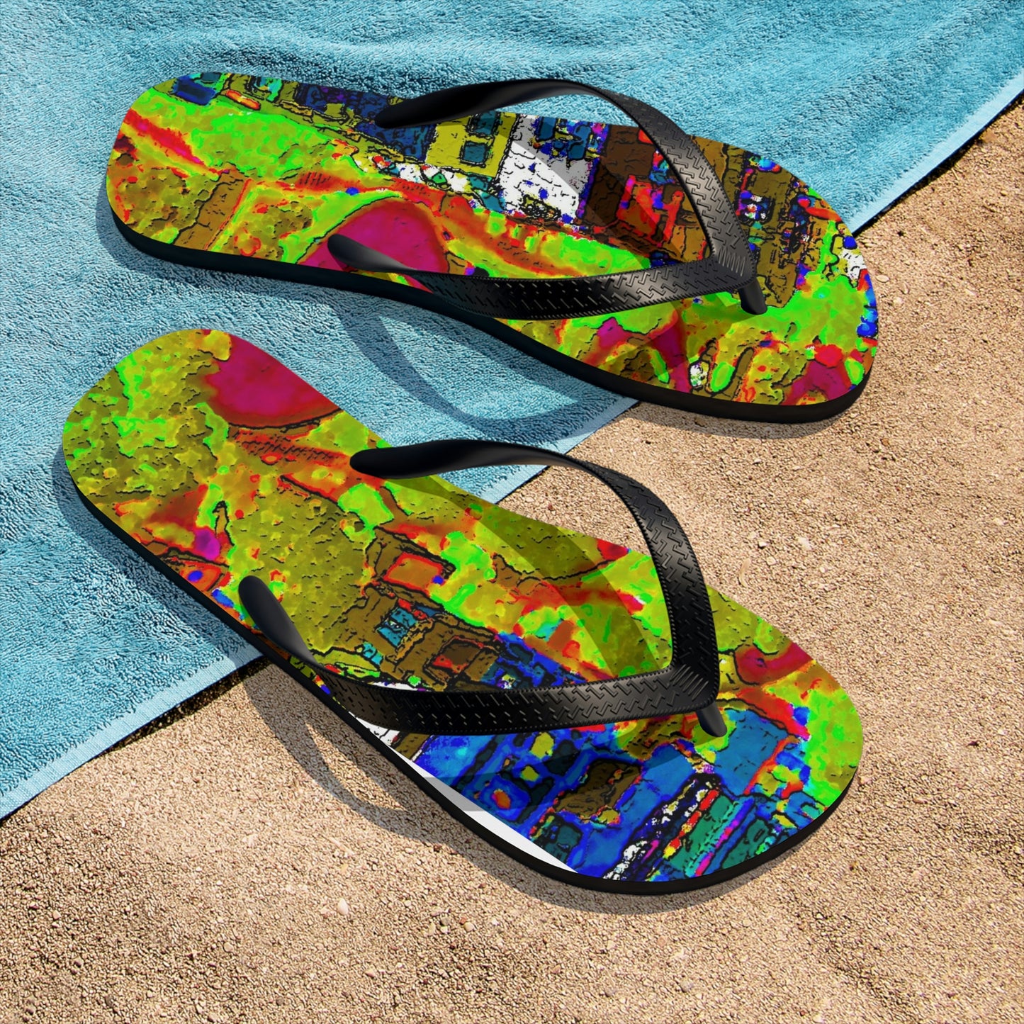 Unisex Flip-Flops ... A Crazy Street ... 'Eight Winding Curve-Switchbacks' ... "Lombard Street, San Francisco, CA' ... Family Archives: 1970's ... Original Works ...