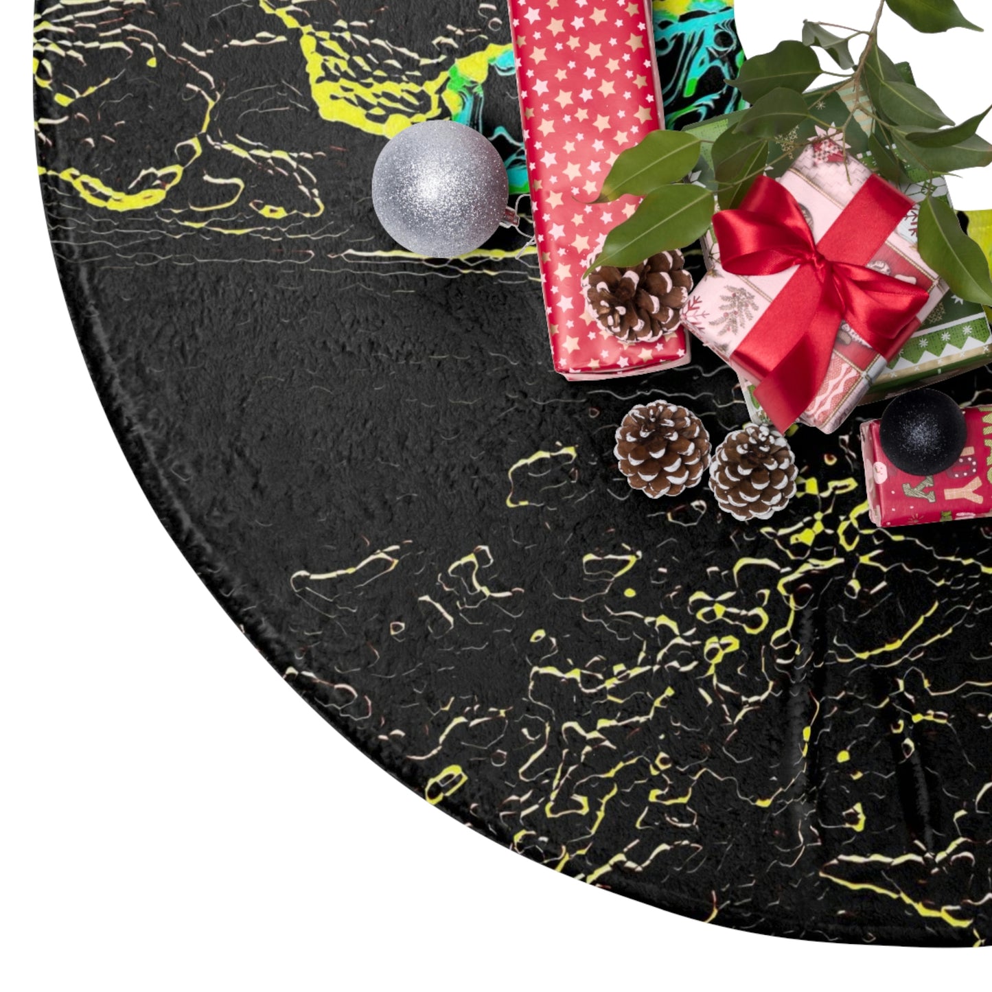 Christmas Tree Skirts ... "Snow Vehicle In Snow Storm At-Rest" ... Circa 12Mar23 ... Central Idaho ... 18-Hours Rendering Time: Original Works ...