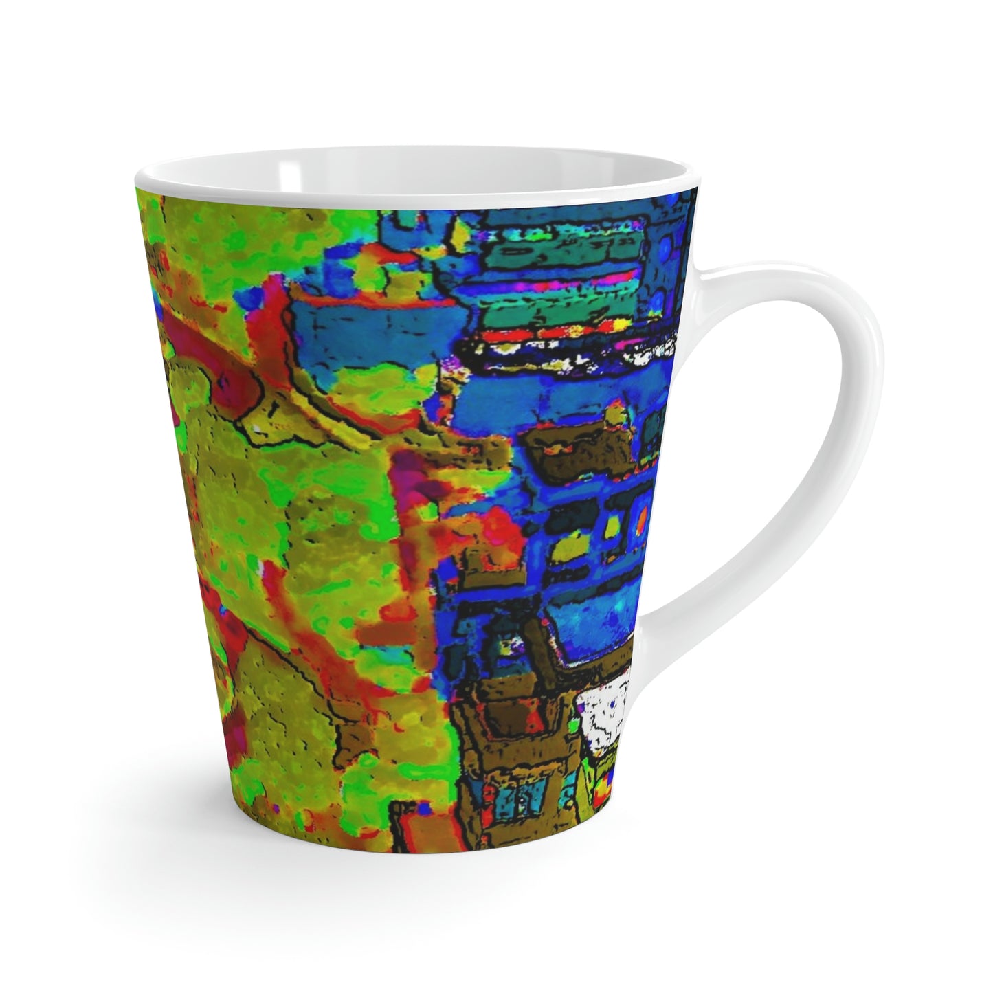 Latte Mug ... A Crazy Street ... 'Eight Winding Curve-Switchbacks' ... "Lombard Street, San Francisco, CA' ... Family Archives: 1970's ... Original Works ...