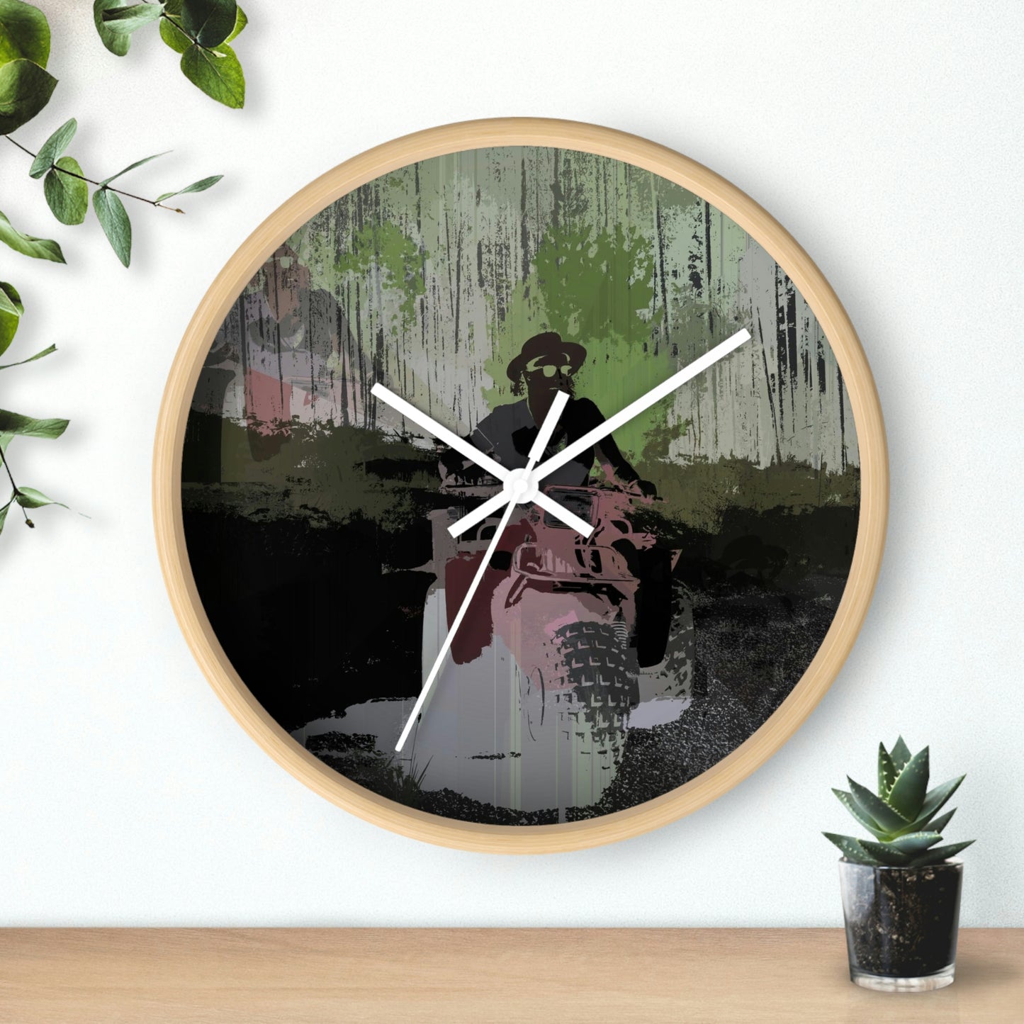 Wall clock ... 3-Wheeln' N' Groovin The Mountain Roads ... Central Idaho ... Original Works ...