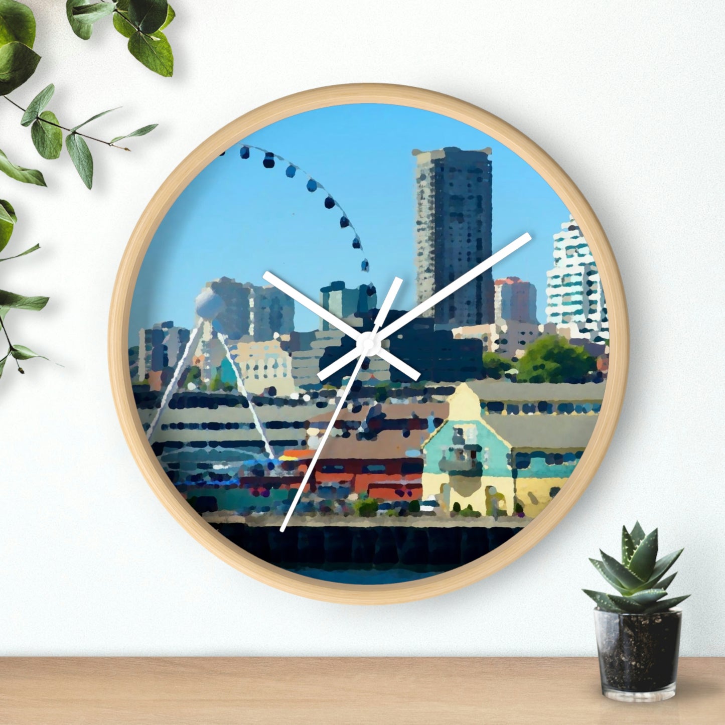 Wall clock ... That Classic Wheel ... 'Seattle's Wheel' ... & Old Classic Waterside Vendors ... 'Family Archives' ... Original Works ...