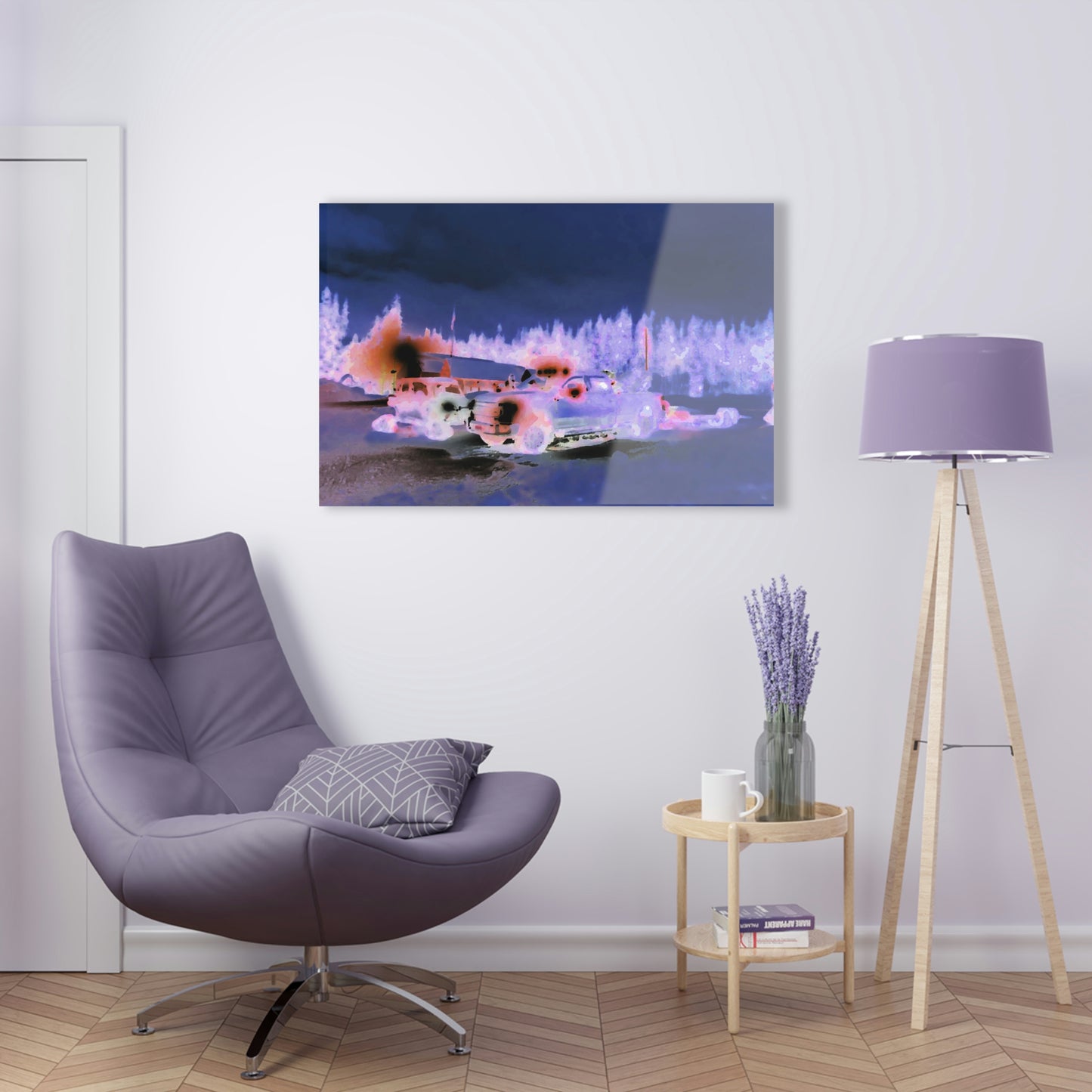 Acrylic Prints ... "Two Vehicles Converge On A Very Early, Cold, Snowy Morning ... Downtown Dixie, Idaho" ... Circa 4Jan23 ... Original Works ...