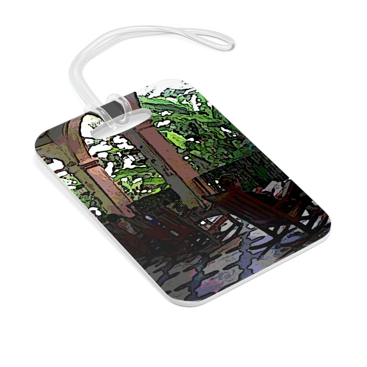 Bag Tag ... Lanai & Rocking Chairs At: 'The Pink Palace' ... The Royal Hawai'ian ... Honolulu, HI ... '27Oct2014' ... Original Works ...
