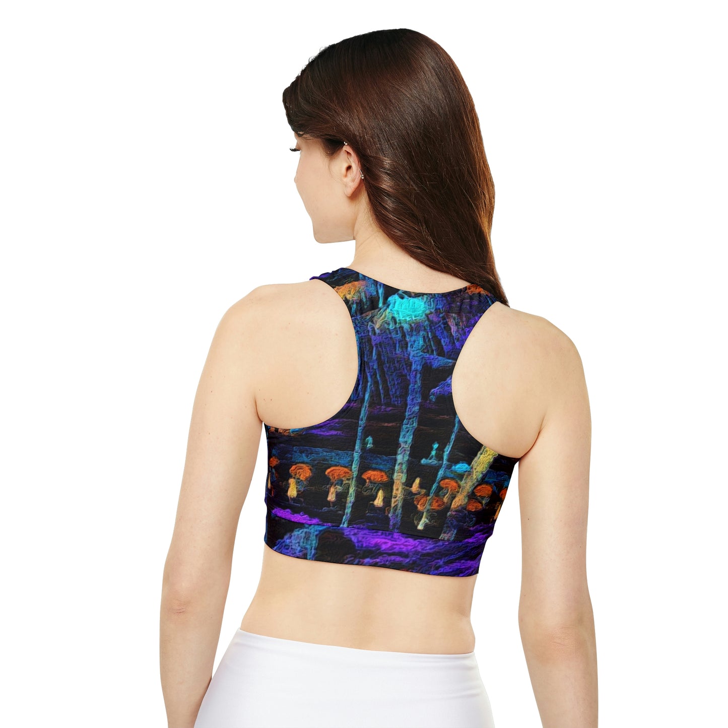 Fully Lined, Padded Sports Bra (AOP) ... "The Royal Hawai'ian: Waikiki Beach_Beach" ... Honolulu, HI ... Ocotber 2014 (Halloween) ... Original Works ...