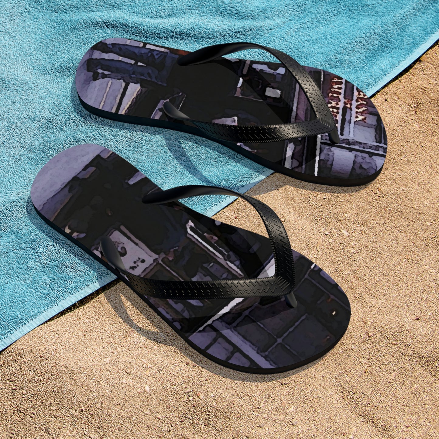 Unisex Flip-Flops ... San Francisco ... 'Rice-A-Roni-A-San Francisco Treat' ... "A Cable Car Classic" ... Family Archives: 1973 ... Original Works ...
