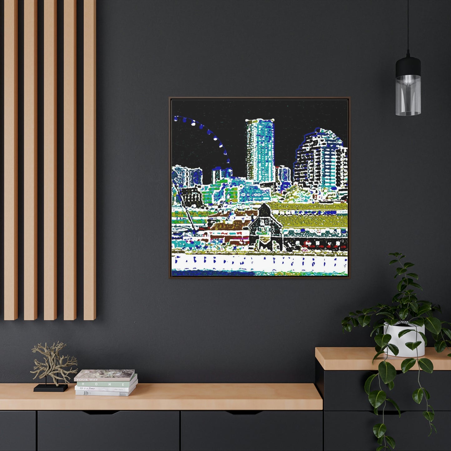 Gallery Canvas Wraps, Square Frame ... That Classic Wheel ... 'Seattle's Wheel' ... & Old Classic Waterside Vendors ... 'Family Archives' ... Original Works ...