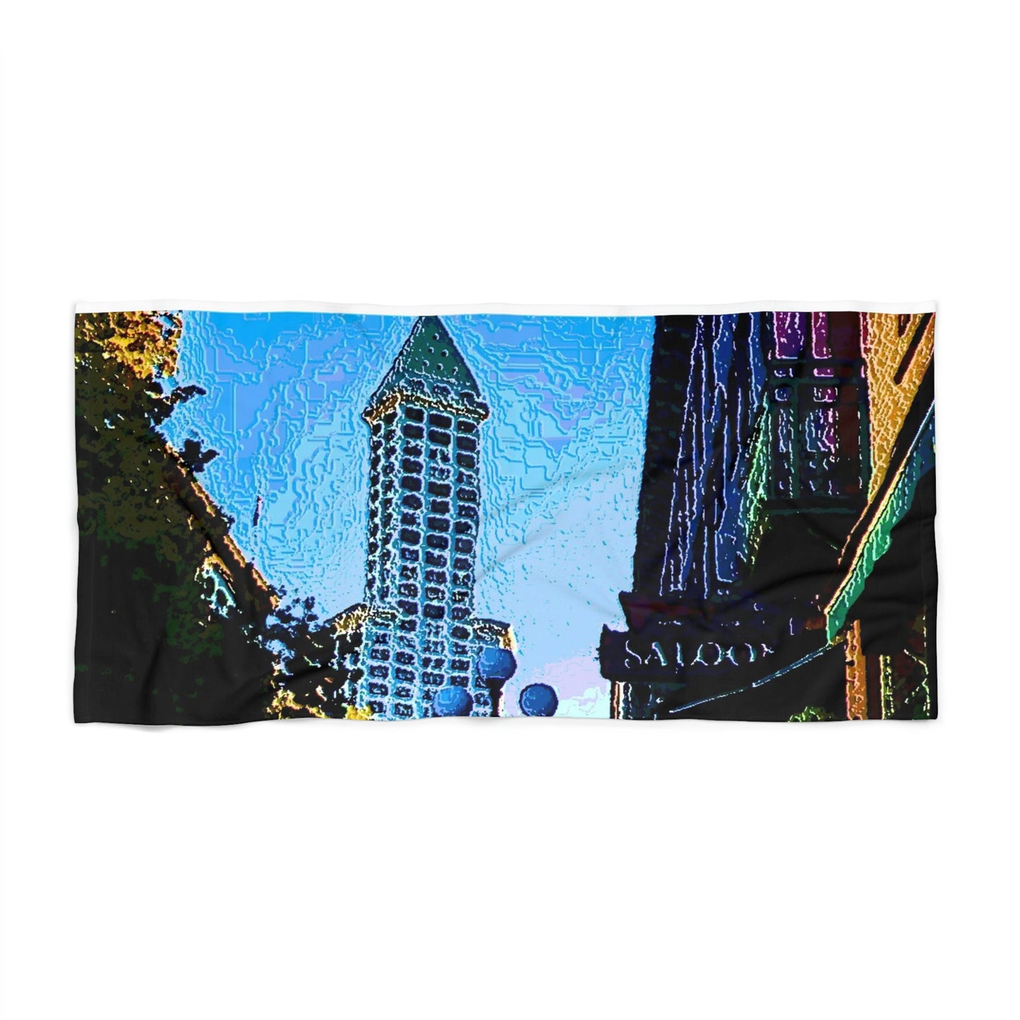 Beach Towel ... Pioneer Square & Smith Tower ... 'That World Famous View' ... Colleague Supplied Photo ... Original Works ...