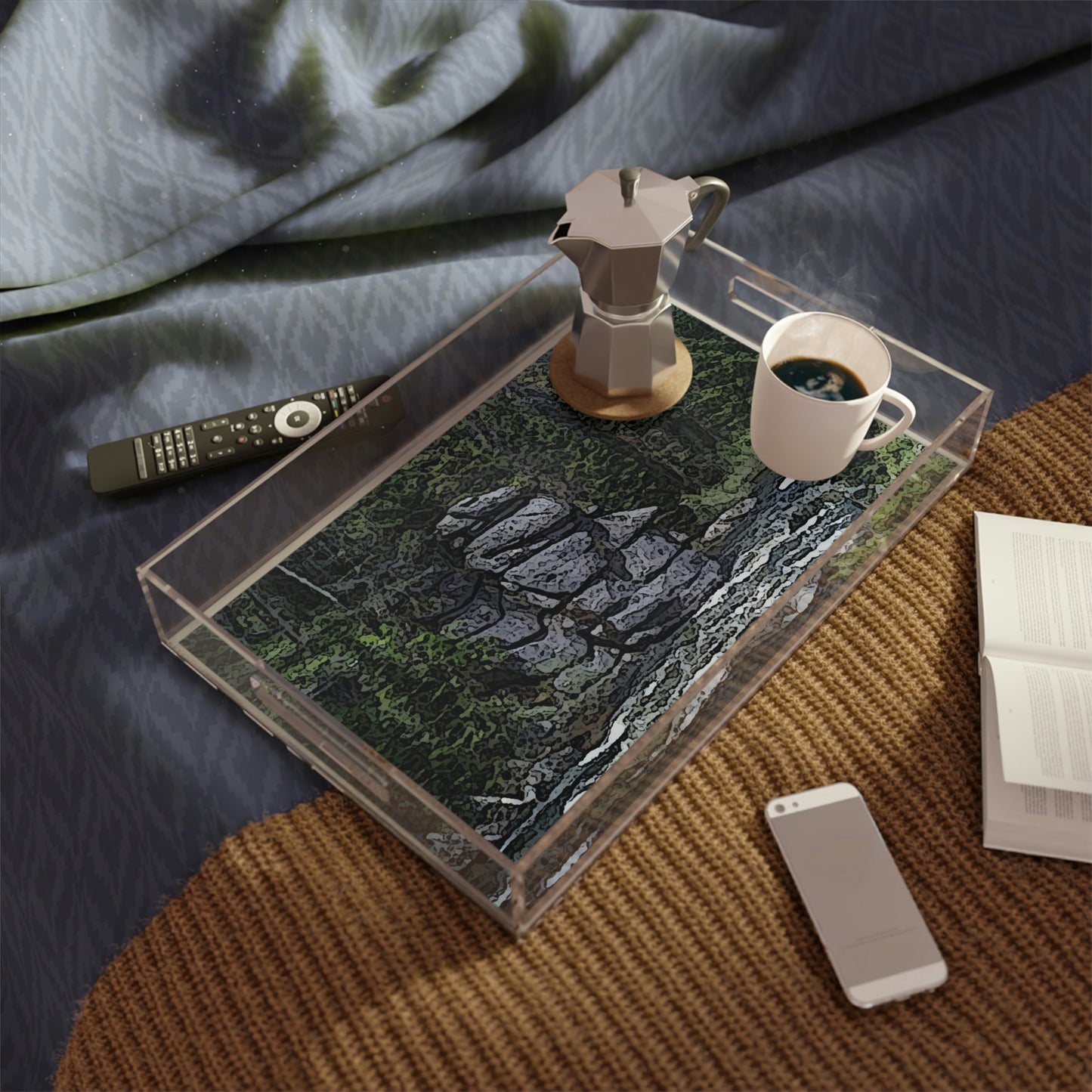 Acrylic Serving Tray ..."I Am Innocent" ... Tricky-Dick Immortalized ... Nixon Rock: Along The River ... Central Idaho, Summer 2020 ... Original Works ...