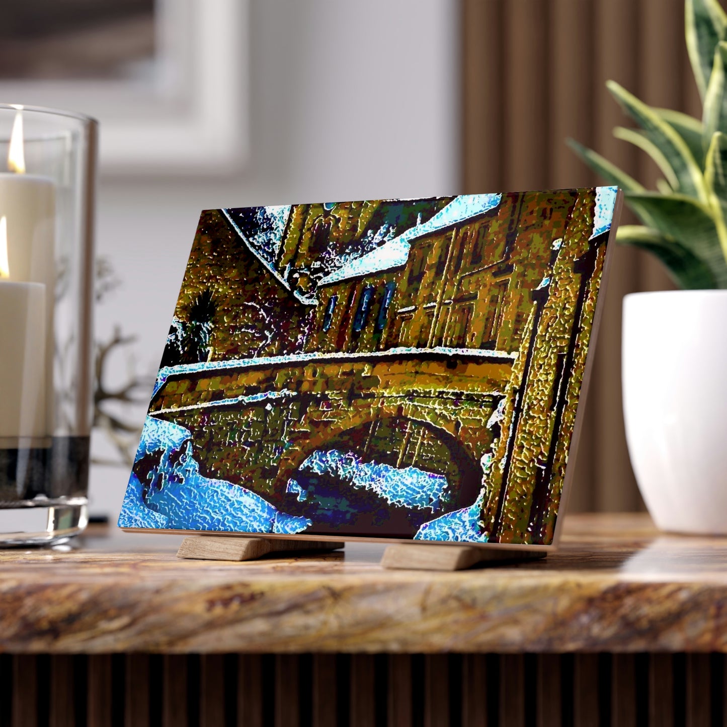 Ceramic Photo Tile ... Walikng The Streets & Alleys ... 'Strolling The Canals ... ' ... Original Works ...
