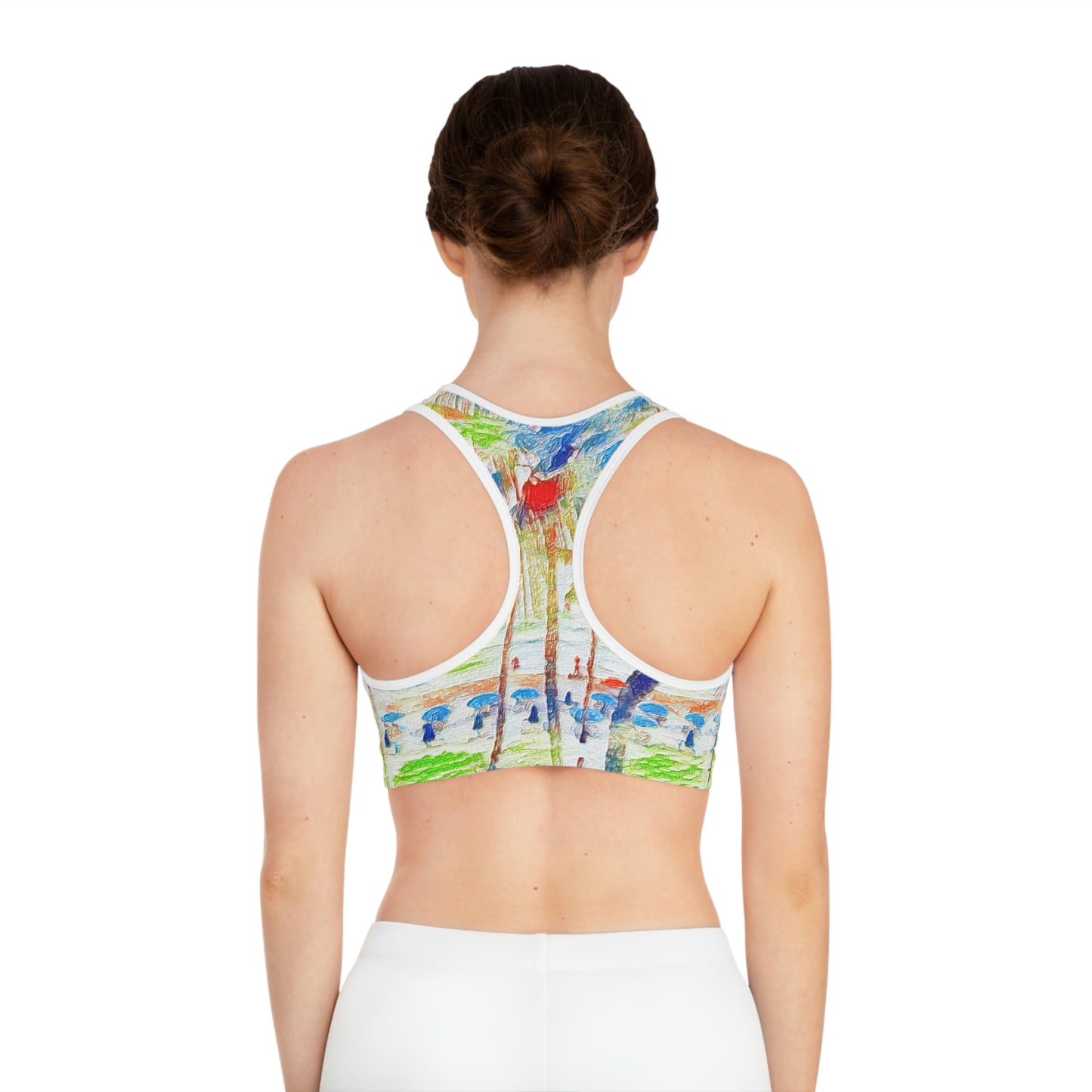 Sports Bra (AOP) ... "The Royal Hawai'ian: Waikiki Beach_Beach" ... Honolulu, HI ... Ocotber 2014 (Halloween) ... Original Works ...