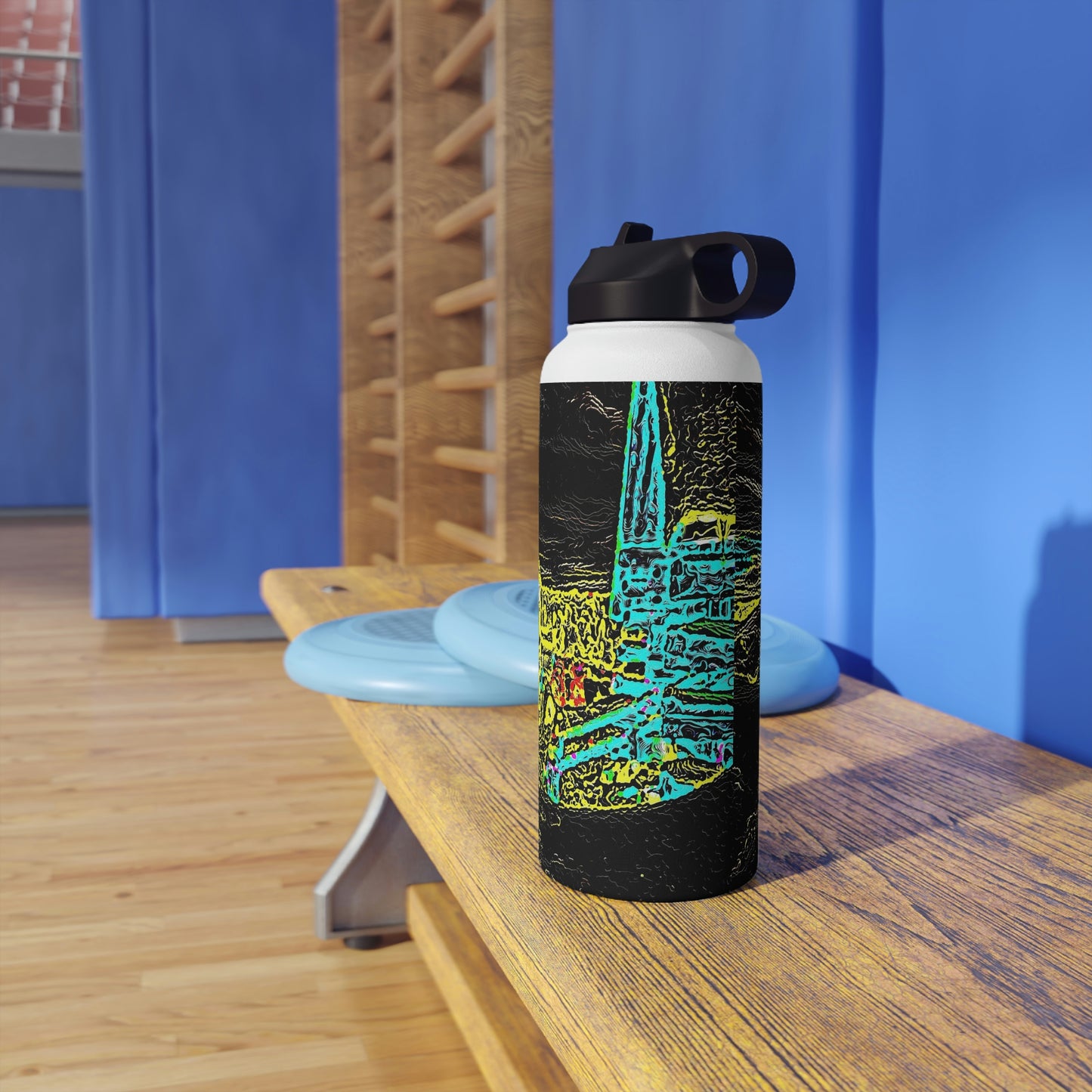 Stainless Steel Water Bottle, Standard Lid ... "Snow Vehicle In Snow Storm At-Rest" ... Circa 12Mar23 ... Central Idaho ... 18-Hours Rendering Time: Original Works ...