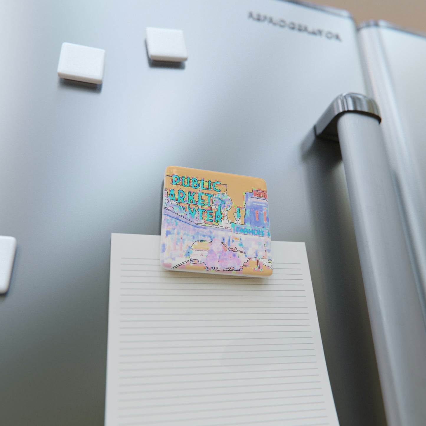 Porcelain Magnet, Square ... "Hang, Display, & Magnetize 'With Tremendous Style' ..."