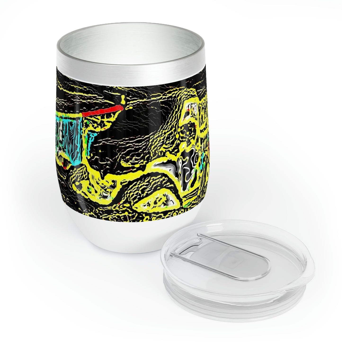 Chill Wine Tumbler ... "Snow Vehicle In Snow Storm At-Rest" ... Circa 12Mar23 ... Central Idaho ... 18-Hours Rendering Time: Original Works ...