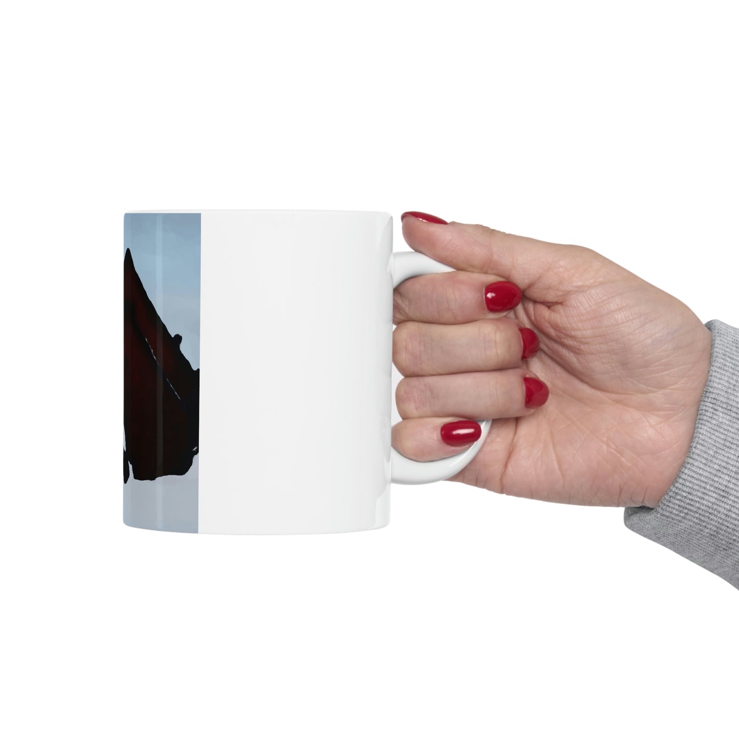Ceramic Mug 11oz ... After An Intense Snow Storm ... 'Digging Out' ... A Vehicle & Cabin "In The Mountains" ... March 2023 ... Original Works ...