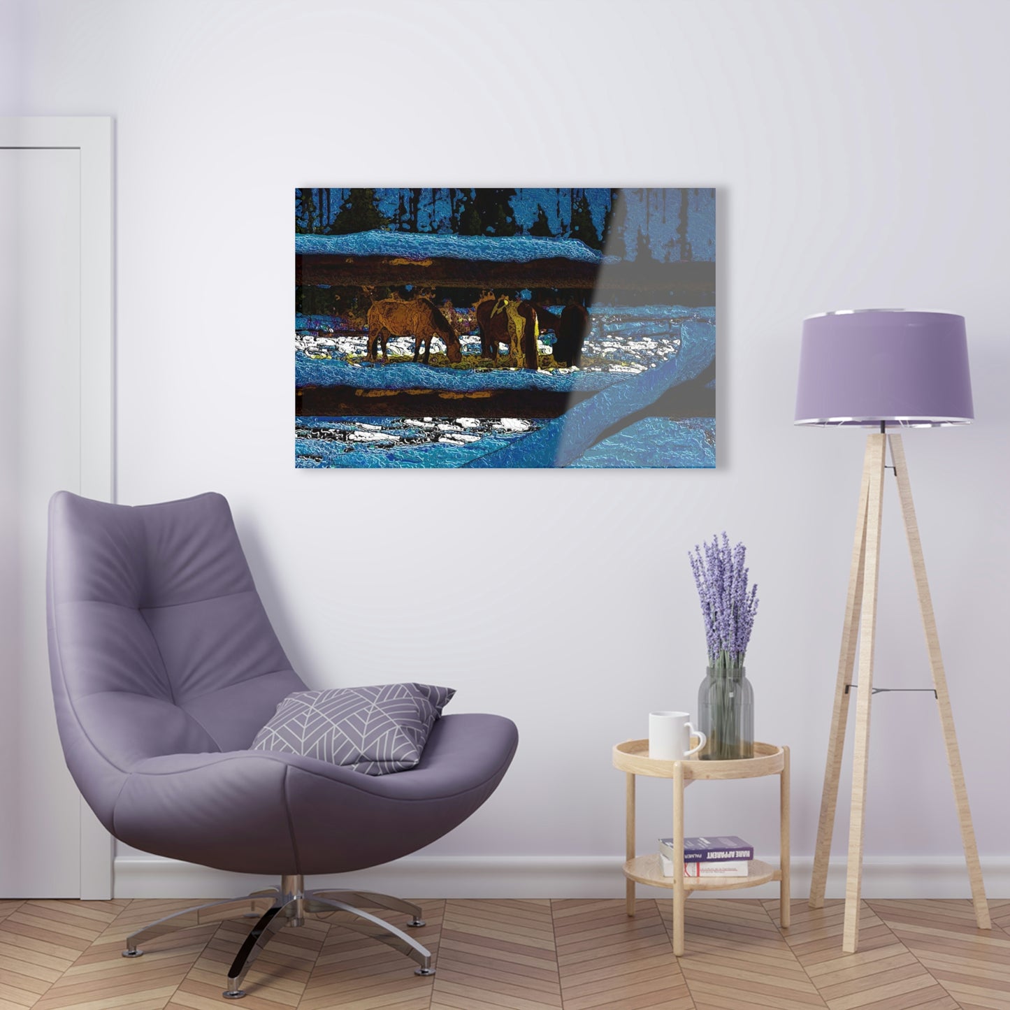 Acrylic Prints ... A Horse ... A Saddle ... Foraging Through The Snow ... An_Asses 'Cry' ... Central Idaho, November 2022 ... Original Works ...