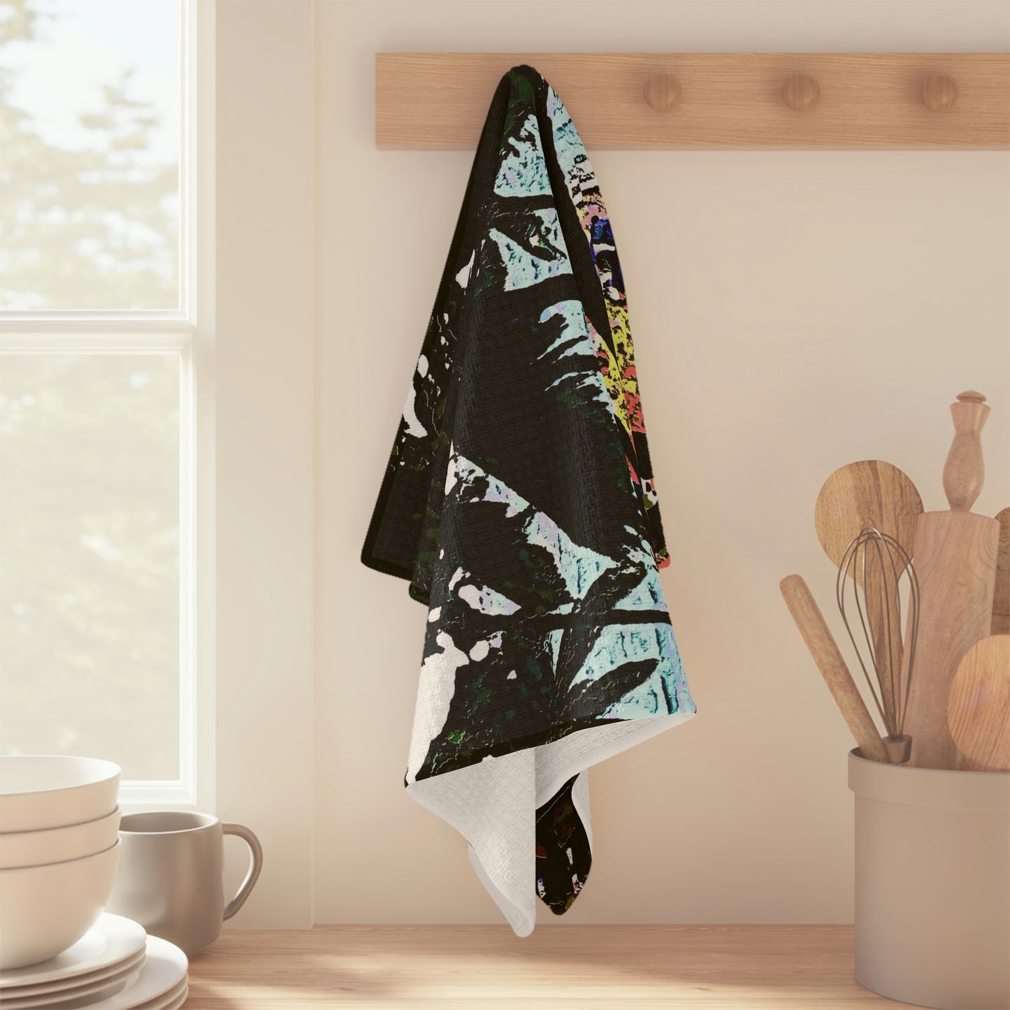 Soft Tea Towel ..."A Beautiful Beach Amongst The Palms" ... The Outrigger Waikiki, Honolulu, Oahu ... Original Works ...