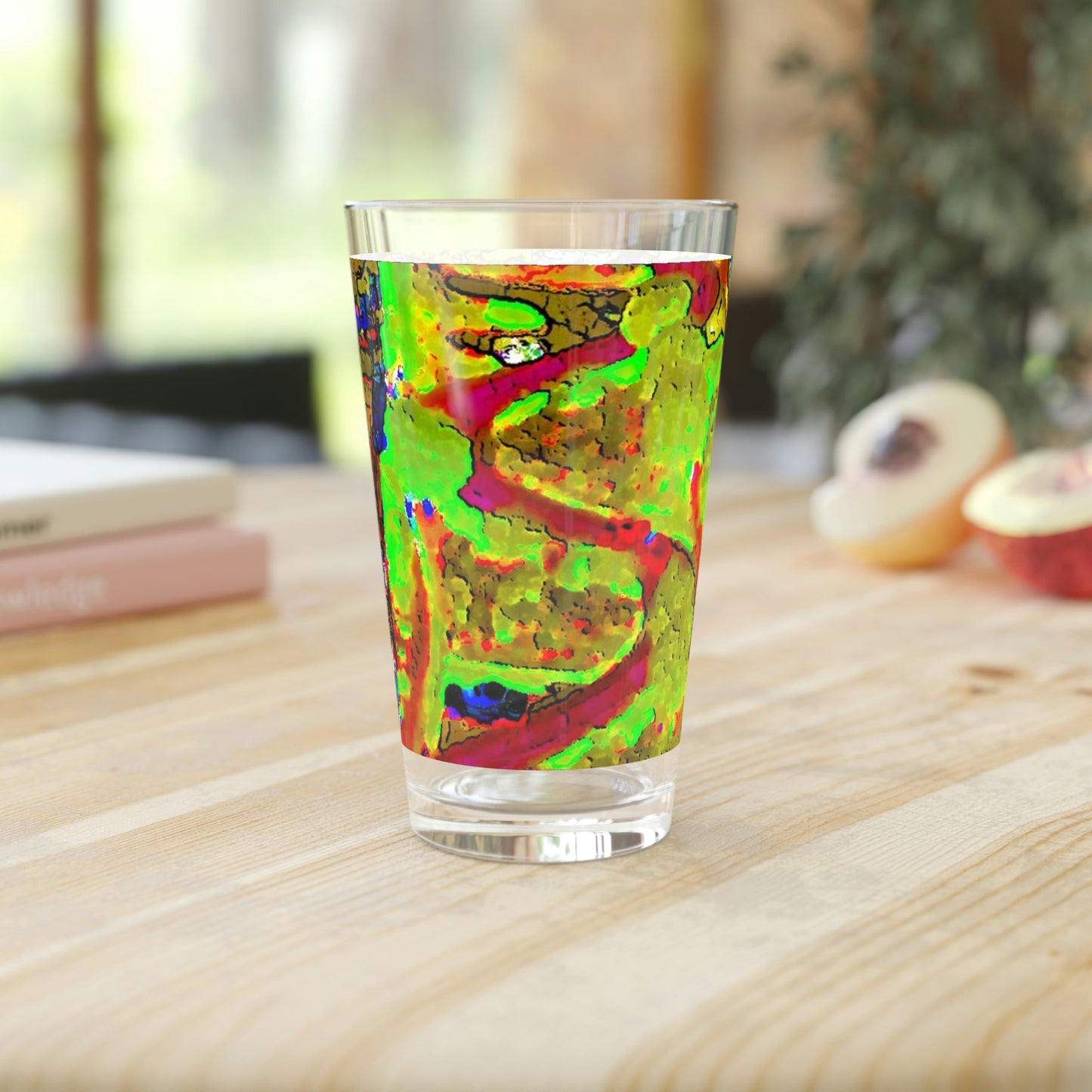 Pint Glass, 16oz ... A Crazy Street ... 'Eight Winding Curve-Switchbacks' ... "Lombard Street, San Francisco, CA' ... Family Archives: 1970's ... Original Works ...