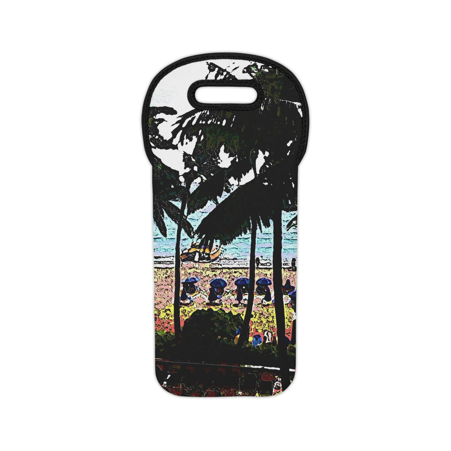 Wine Tote Bag ... "A Beautiful Beach Amongst The Palms" ... The Outrigger Waikiki, Honolulu, Oahu ... Original Works ...