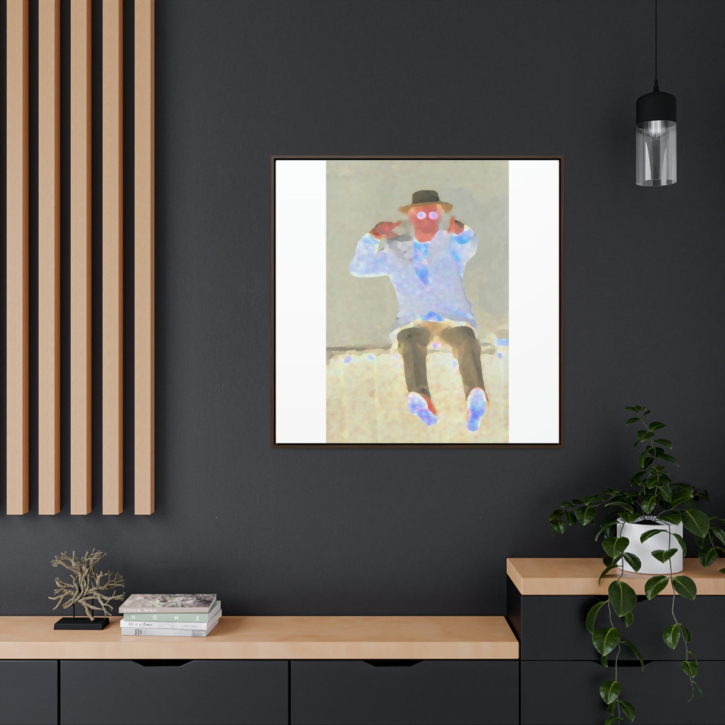 Gallery Canvas Wraps, Square Frame ... "Here's To You Friends & Associates" ... Geting-Er-Done ... Idaho / Washington Border (Lewiston, ID - Clarkston, WA) ... Original Works: Rendering Time: 8 Hours ...