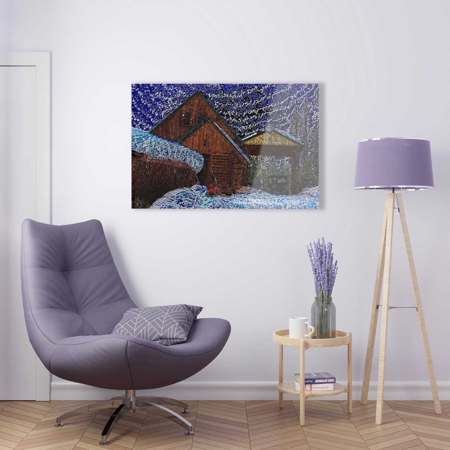 Acrylic Prints ... Van Gogh-Ian 'Inspired' Mountain Winter Paradise ... November 2022 ... Rhett Creek, Idaho ... Original Works ...