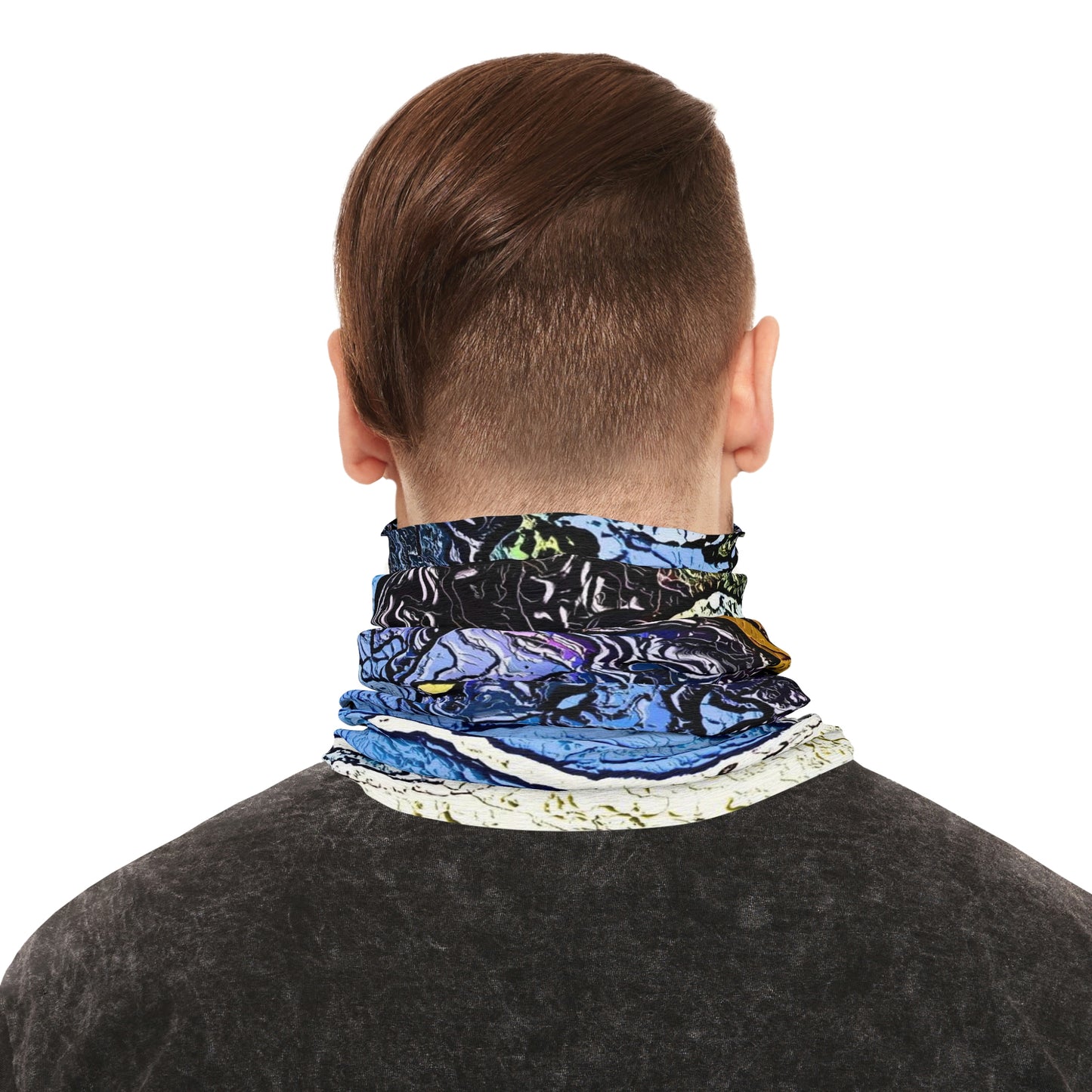 Tube Scarf ... Blasting Through-The-Powder ... 'Central Idaho Mounains ... ' 2Dec22 ...