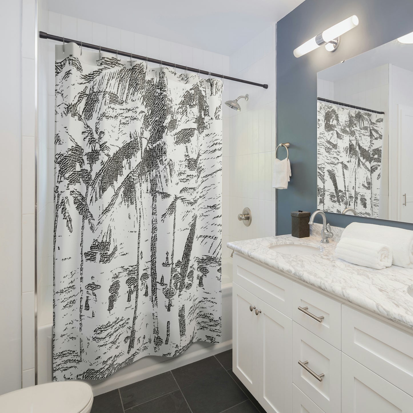 Shower Curtains ... "The Royal Hawai'ian: Waikiki Beach_Beach" ... Honolulu, HI ... October 2014 (Halloween) ... Original Works ...