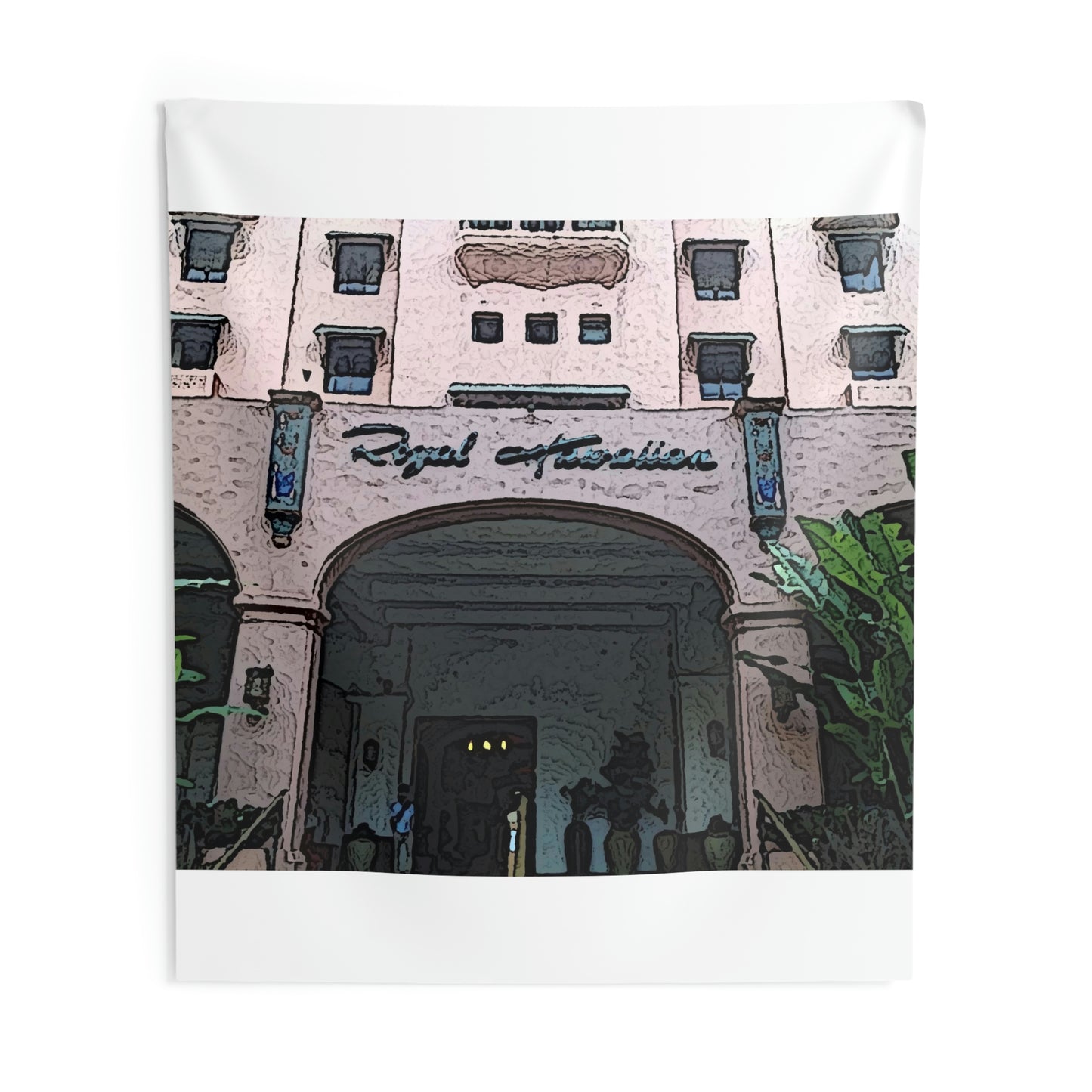 Indoor Wall Tapestries ... "La Grande Entree" At: 'The Pink Palace' ... The Royal Hawai'ian ... Honolulu, HI ... '27Oct2014' ... Original Works ...