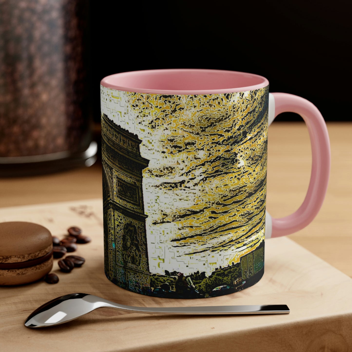 Accent Coffee Mug, 11oz ... L'Arc de Triomphe ... 'Barbara Joan Bonnell-Holt Photo' ... Circa 1972 ... Oringinal Works ...