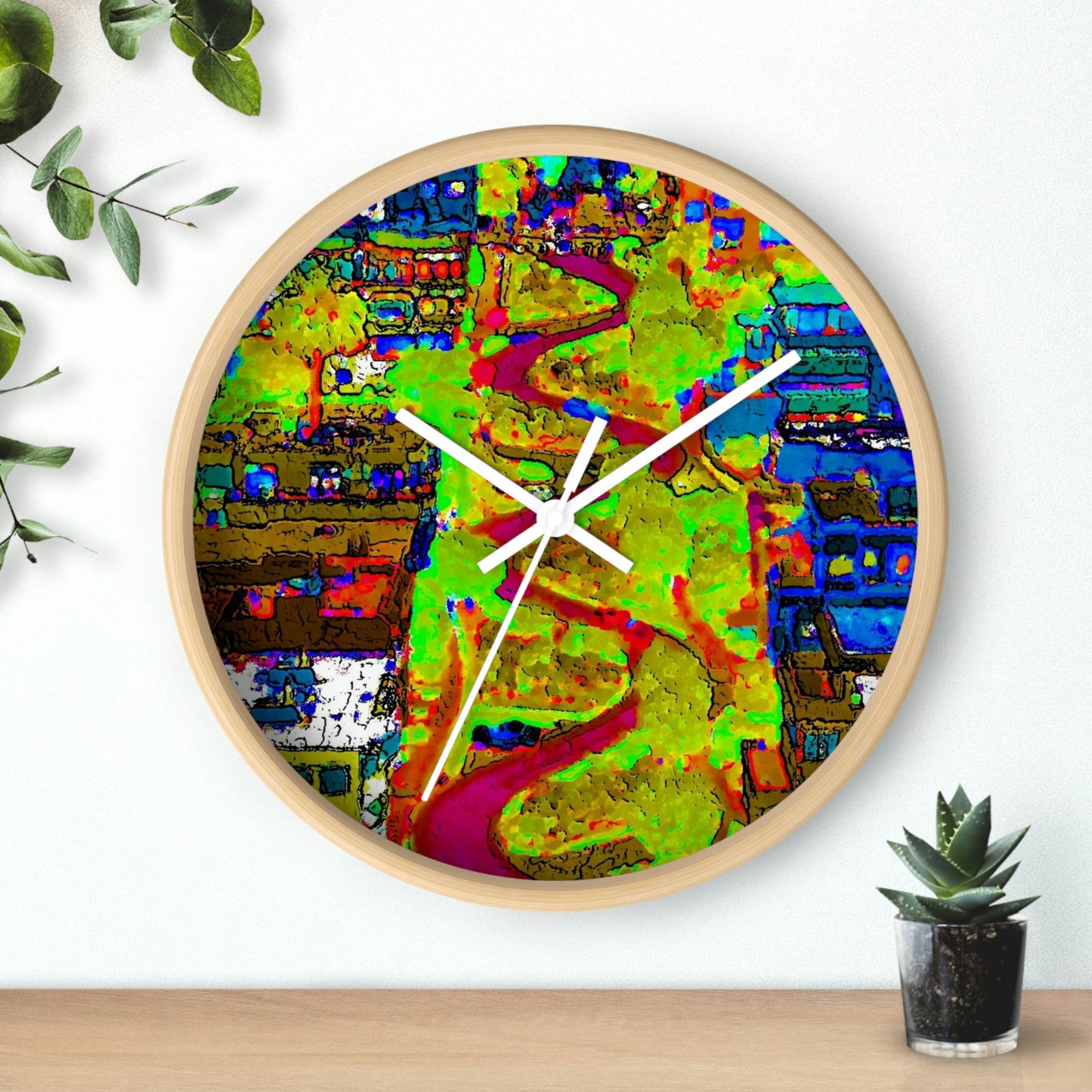Wall clock ... A Crazy Street ... 'Eight Winding Curve-Switchbacks' ... "Lombard Street, San Francisco, CA' ... Family Archives: 1970's ... Original Works ...