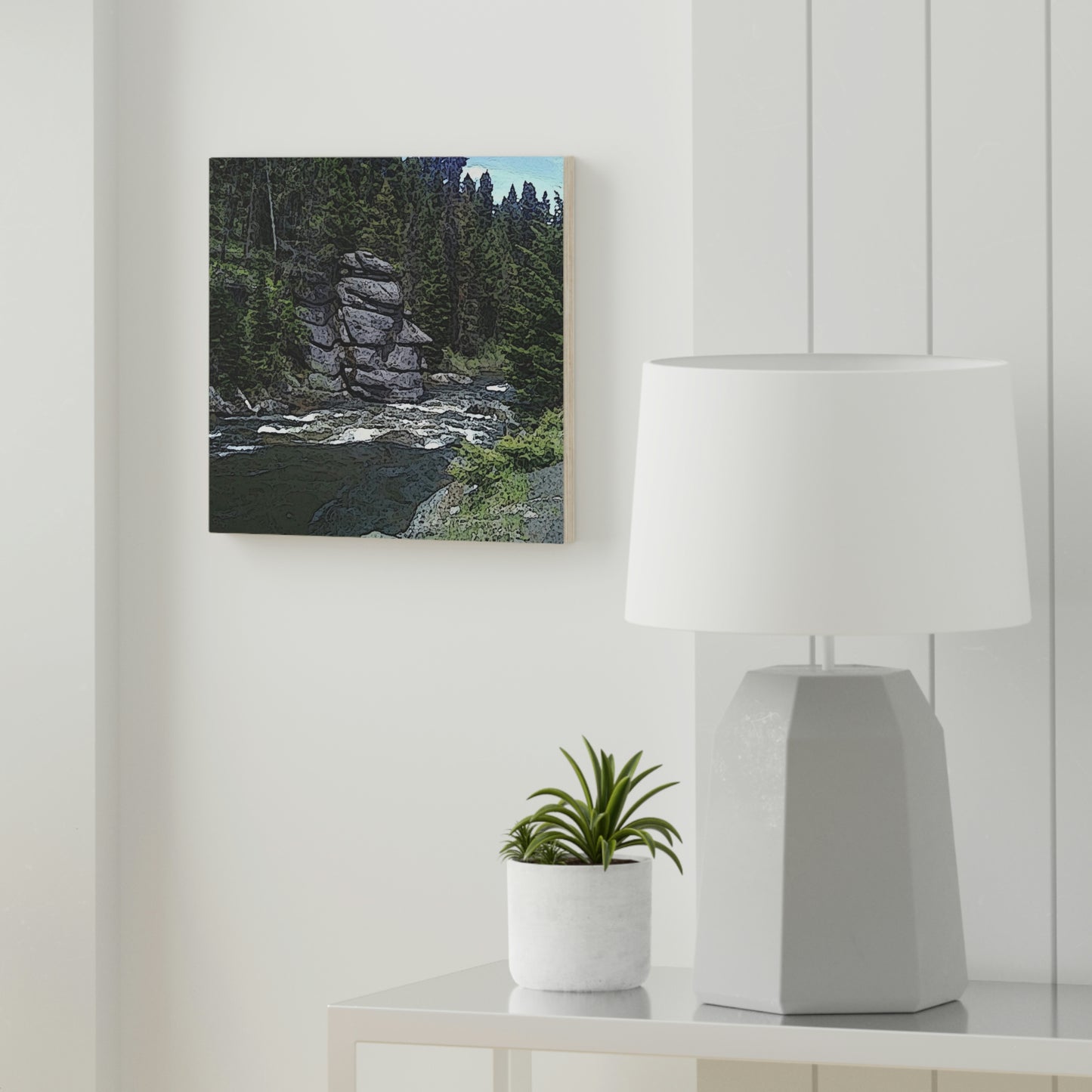 Wood Canvas ... "I Am Innocent" ... Tricky-Dick Immortalized ... Nixon Rock: Along The River ... Central Idaho, Summer 2020 ... Original Works ...