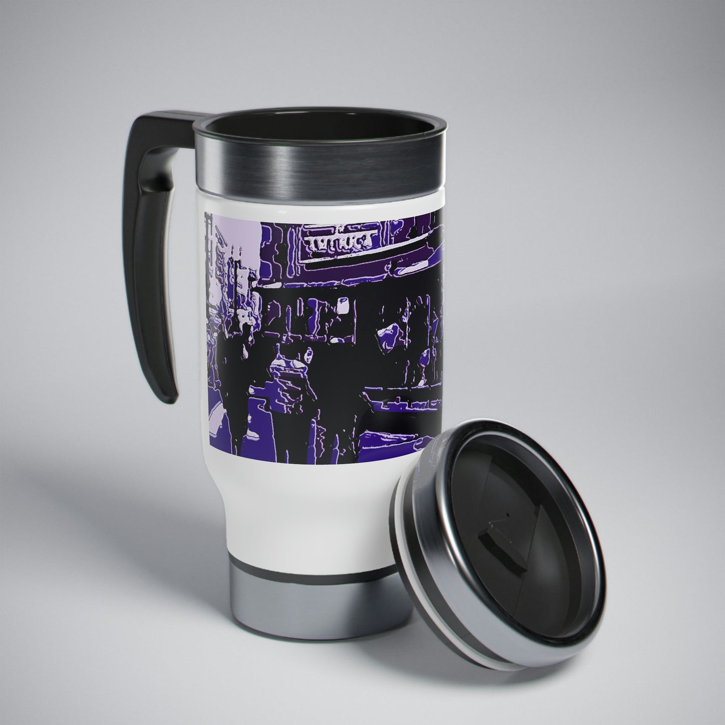 Stainless Steel Travel Mug with Handle, 14oz ... San Francisco ... 'Rice-A-Roni-A-San Francisco Treat' ... "A Cable Car Classic" ... Family Archives: 1973 ... Original Works ...