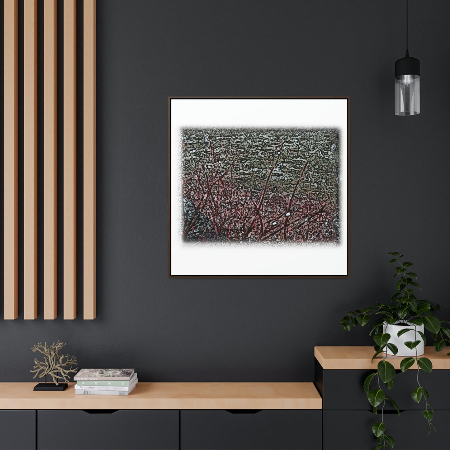 Gallery Canvas Wraps, Square Frame ... "A River Runs Through It" ... Red-Osier-Dogwood (Cornus Stonlifera 'Rubra') .. Original Works ... Central Idaho ...
