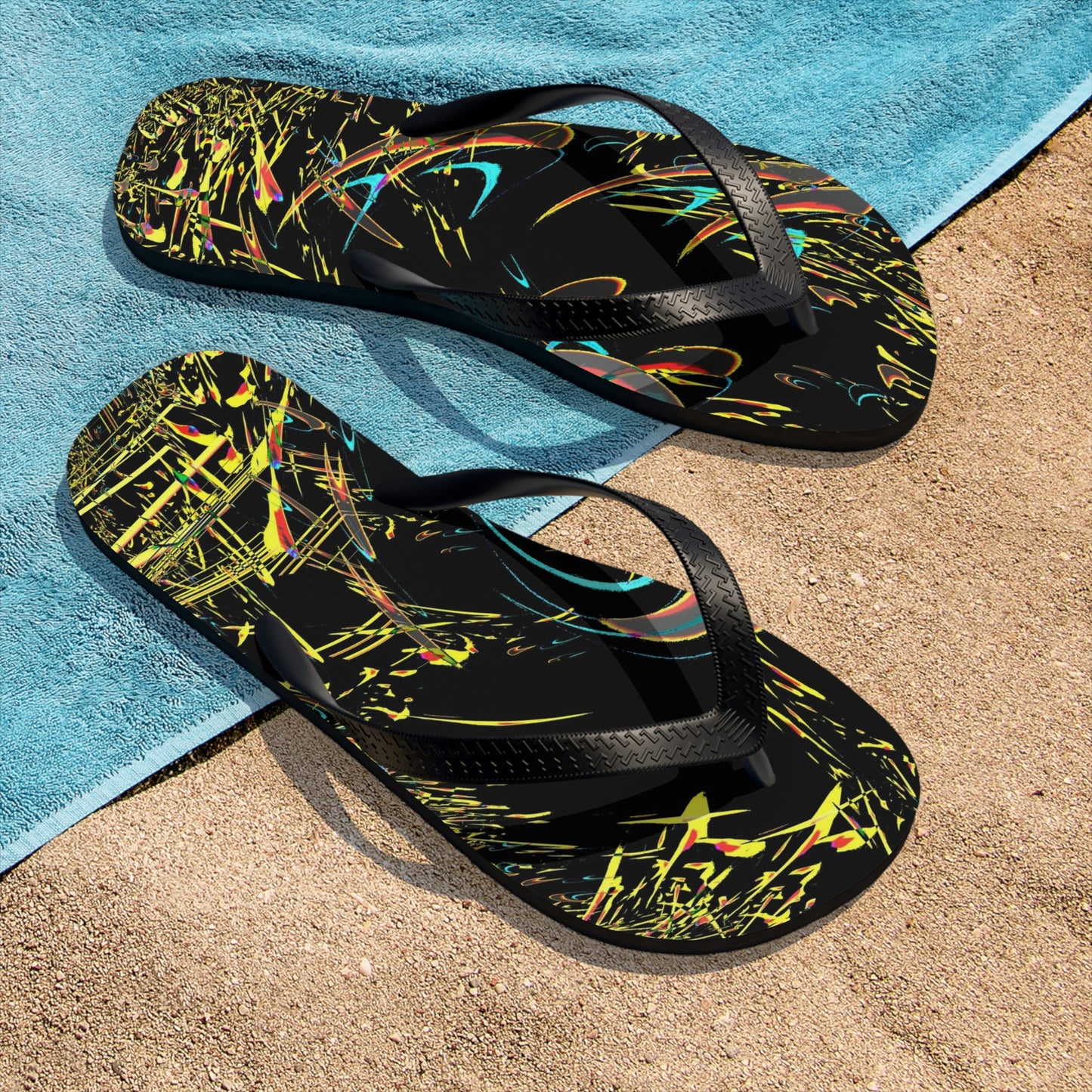 Unisex Flip-Flops ... "Waning Moon" ... Central Idaho ... October 2022 ... Rendering Time: 22 Hours ... Original Works ...
