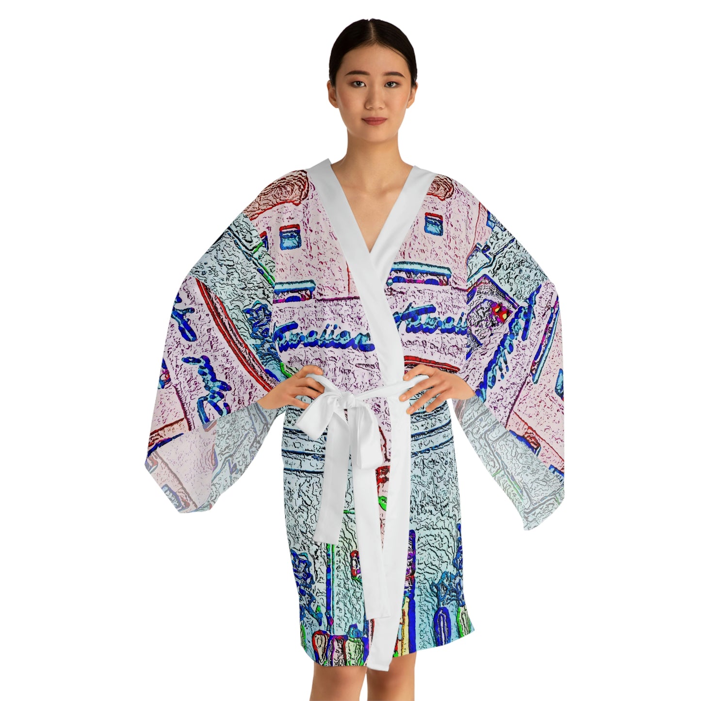 Long Sleeve Kimono Robe ... "La Grande Entree" At: 'The Pink Palace' ... The Royal Hawai'ian ... Honolulu, HI ... '27Oct2014' ... Original Works ...