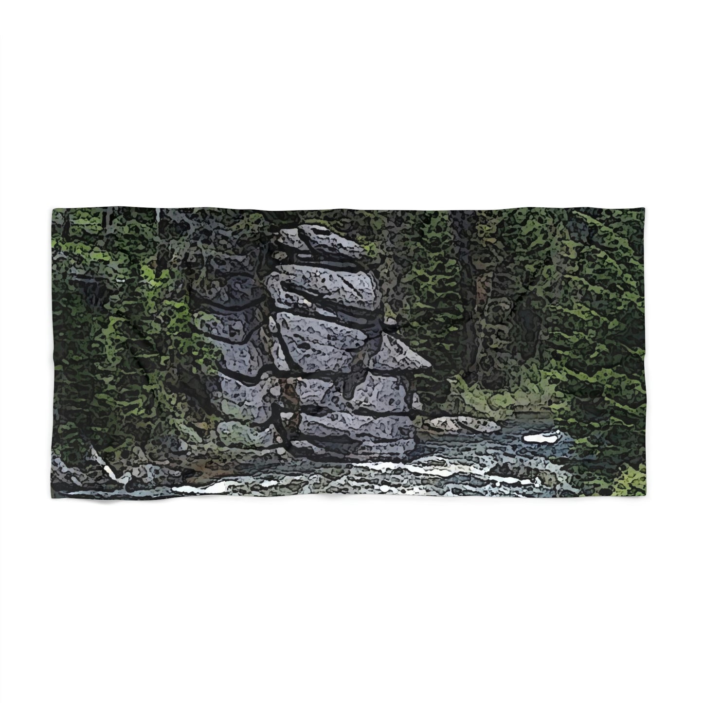 Beach Towel ..."I Am Innocent" ... Tricky-Dick Immortalized ... Nixon Rock: Along The River ... Central Idaho, Summer 2020 ... Original Works ...