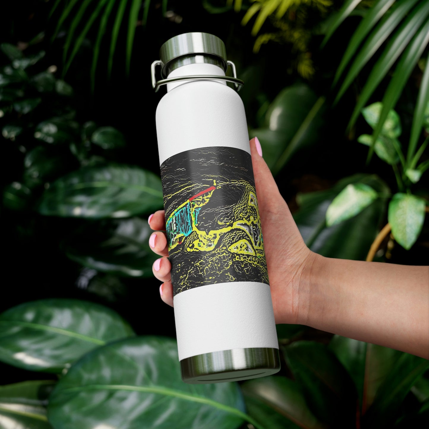 Copper Vacuum Insulated Bottle, 22oz ... "Snow Vehicle In Snow Storm At-Rest" ... Circa 12Mar23 ... Central Idaho ... 18-Hours Rendering Time: Original Works ...
