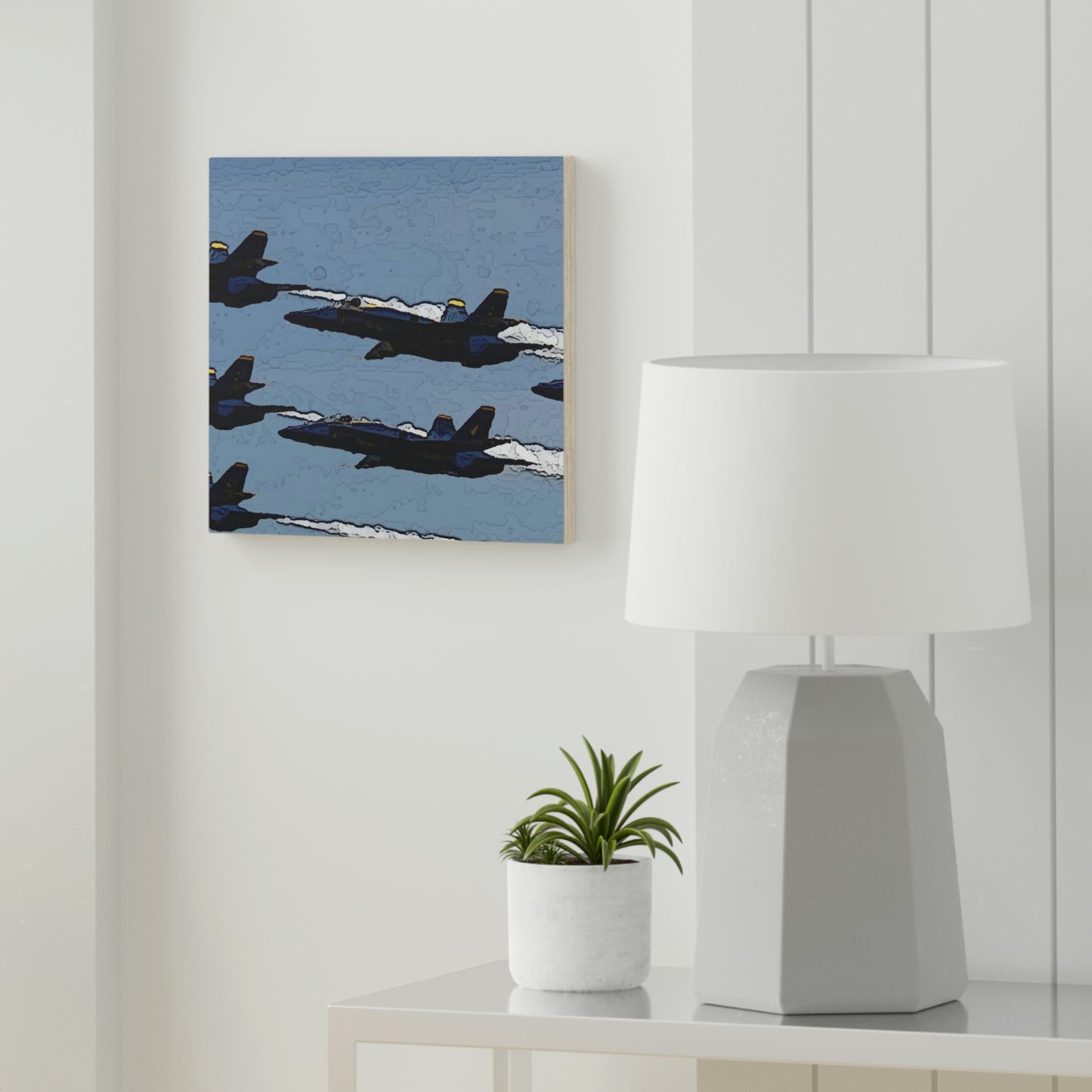 Wood Canvas ... Seattle Seafair ..."Blue Angels Run Over Lake Washington" ... Circa Mid 1980's ... Dr FJ Holt ... Original Works ...