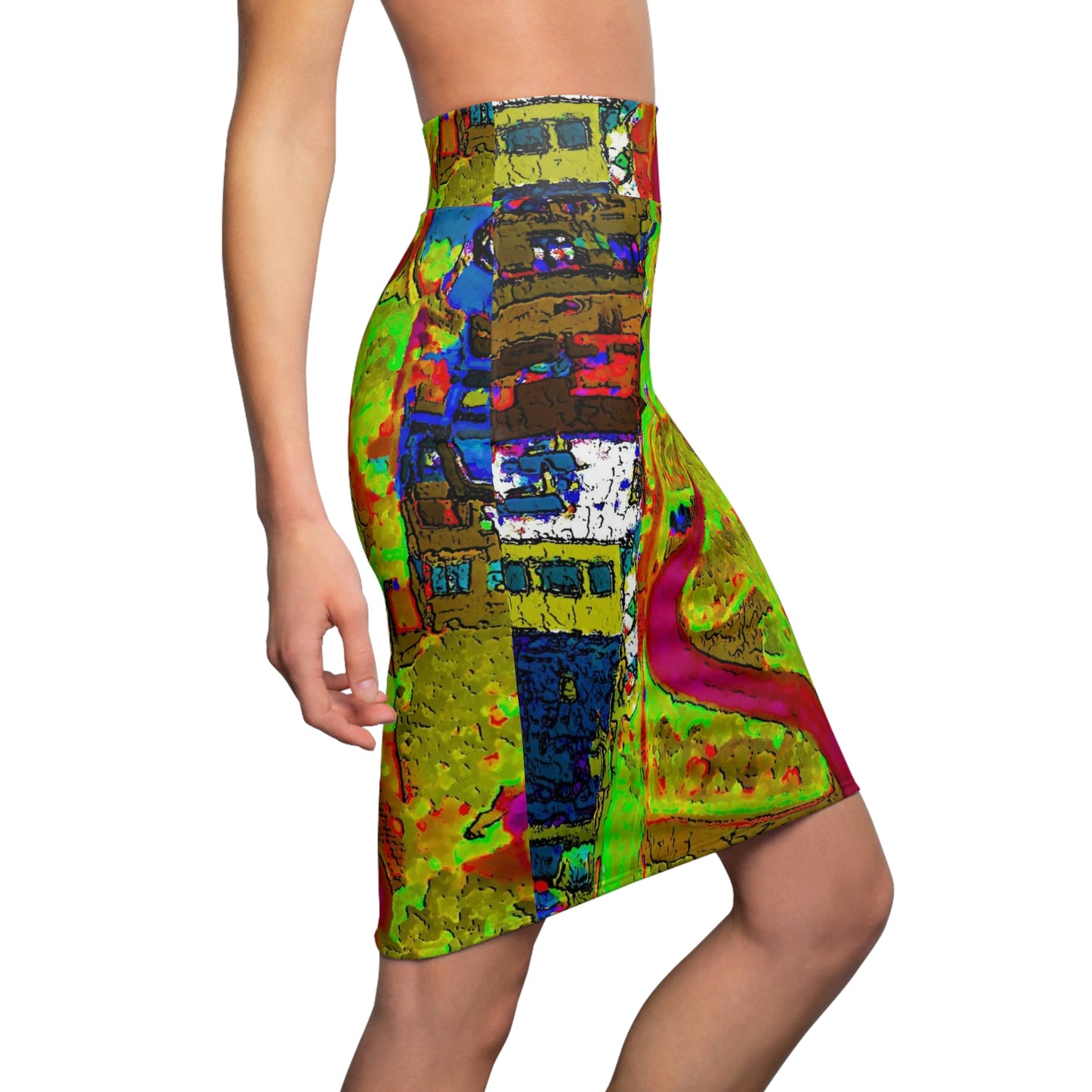 Women's Pencil Skirt ... A Crazy Street ... 'Eight Winding Curve-Switchbacks' ... "Lombard Street, San Francisco, CA' ... Family Archives: 1970's ... Original Works ...