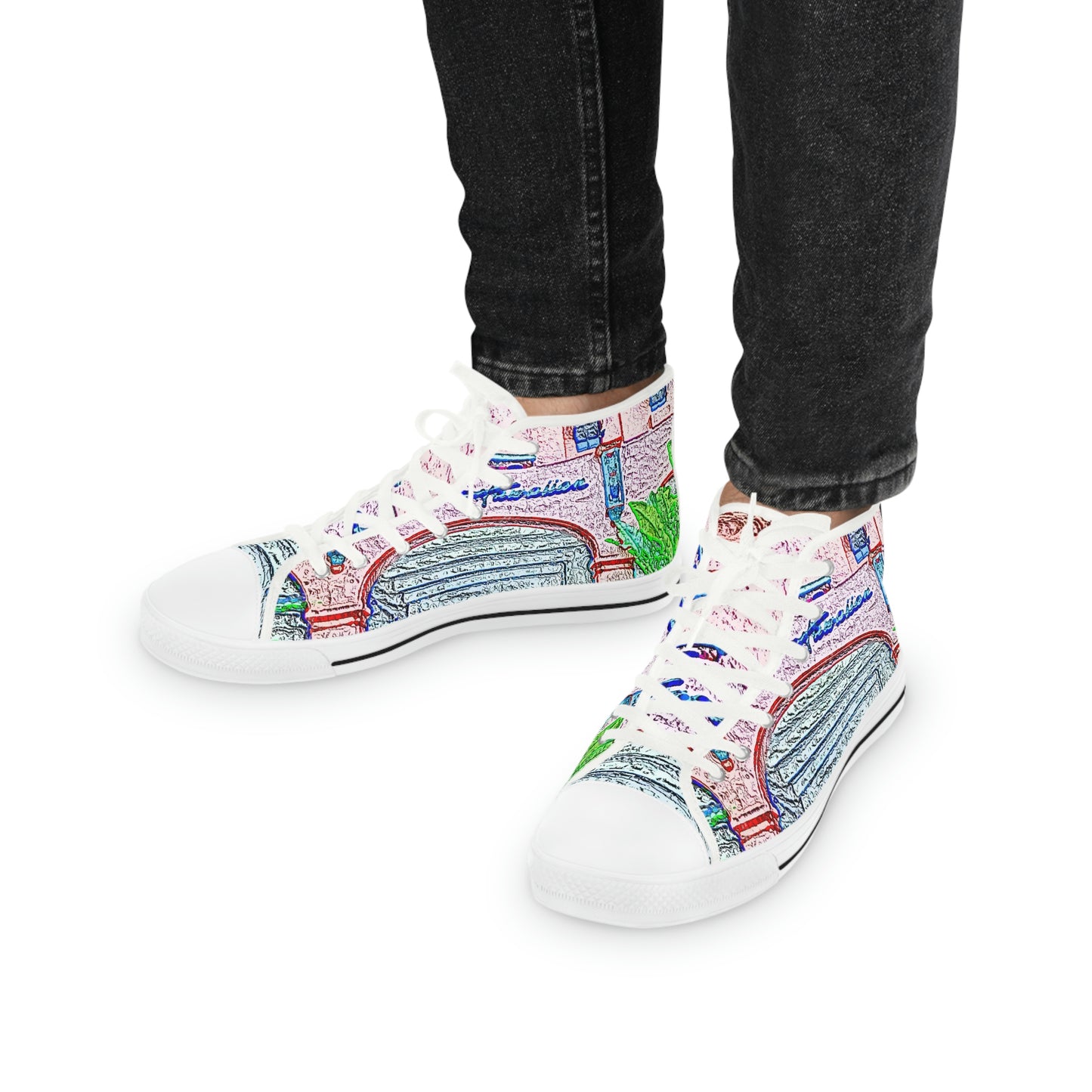 Men's High Top Sneakers ... "La Grande Entree" At: 'The Pink Palace' ... The Royal Hawai'ian ... Honolulu, HI ... '27Oct2014' ... Original Works ...