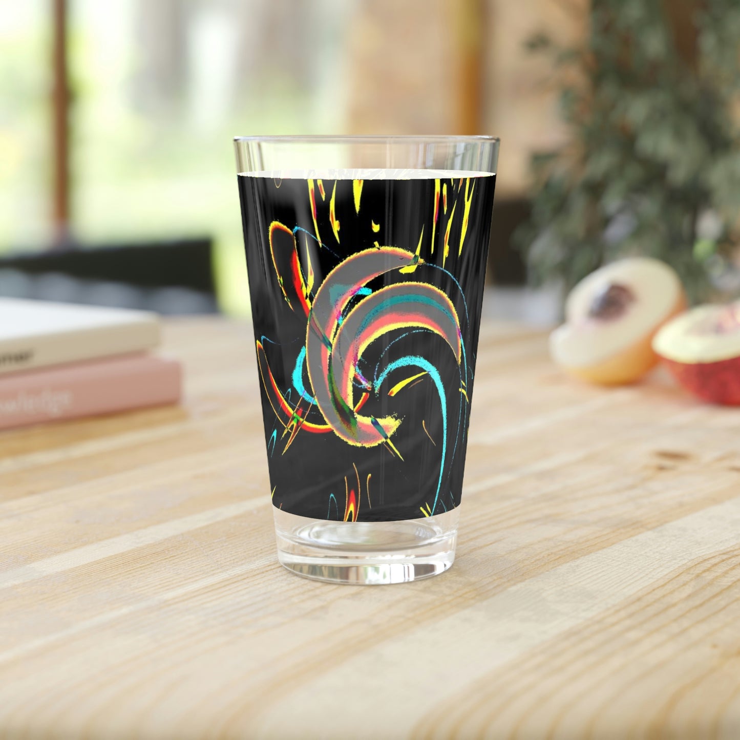 Pint Glass, 16oz ... "Waning Moon" ... Central Idaho ... October 2022 ... Rendering Time: 22 Hours ... Original Works ...