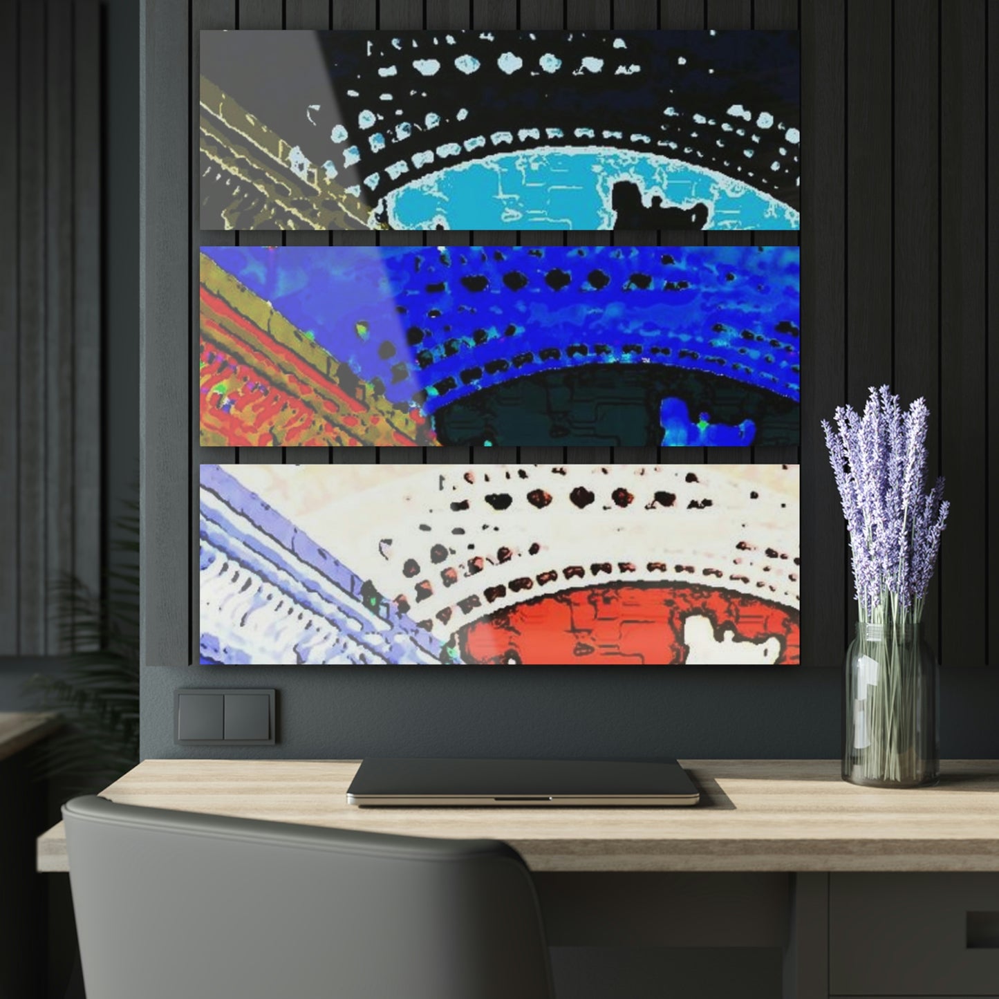 Acrylic Prints (Triptych) ... Le Tour D'Eiffel ..."Along The Water" ... Barbara Joan Bonnell-Holt ... Le Voyage De Paris: 1972 ... Original Works ...