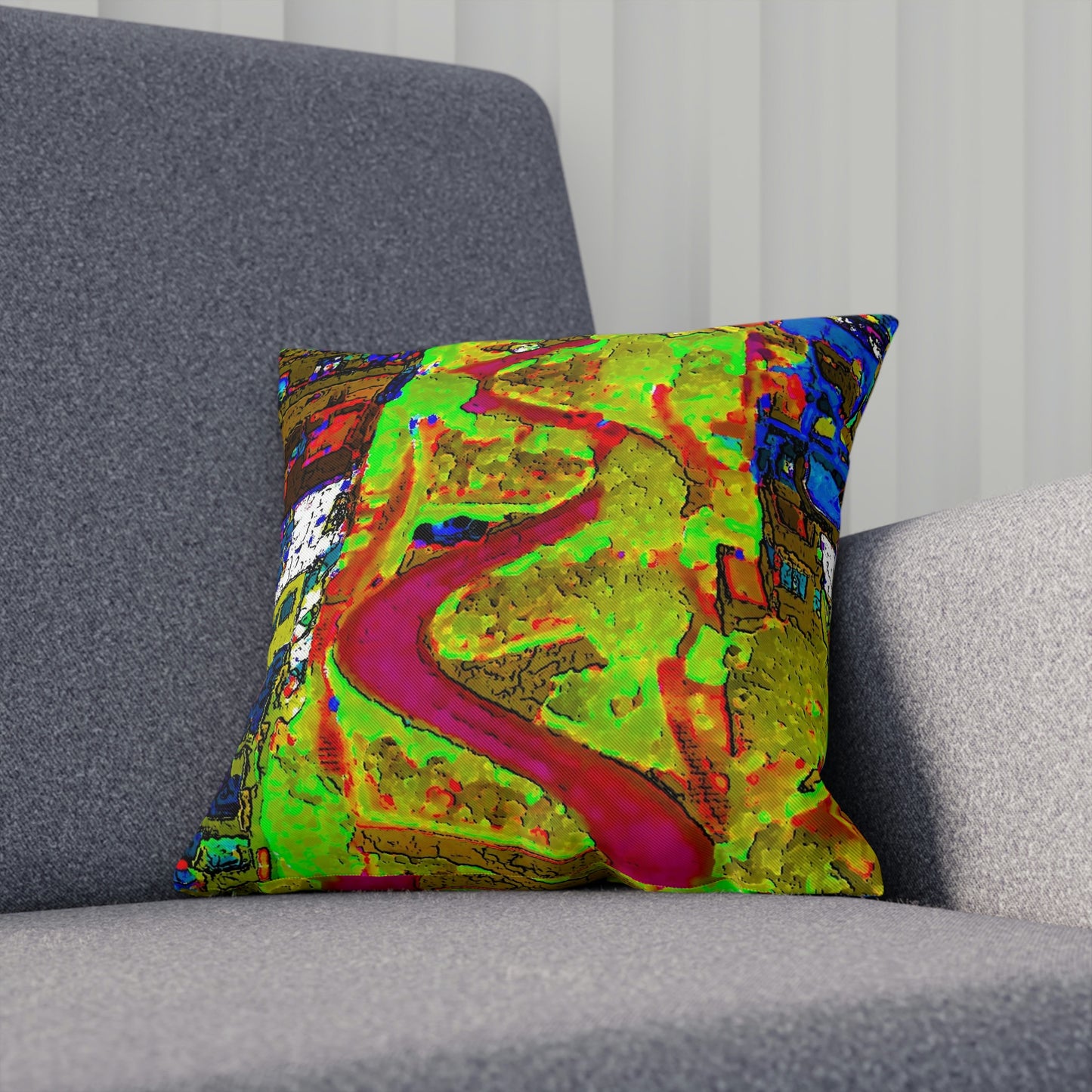 Cushion ... A Crazy Street ... 'Eight Winding Curve-Switchbacks' ... "Lombard Street, San Francisco, CA' ... Family Archives: 1970's ... Original Works ...