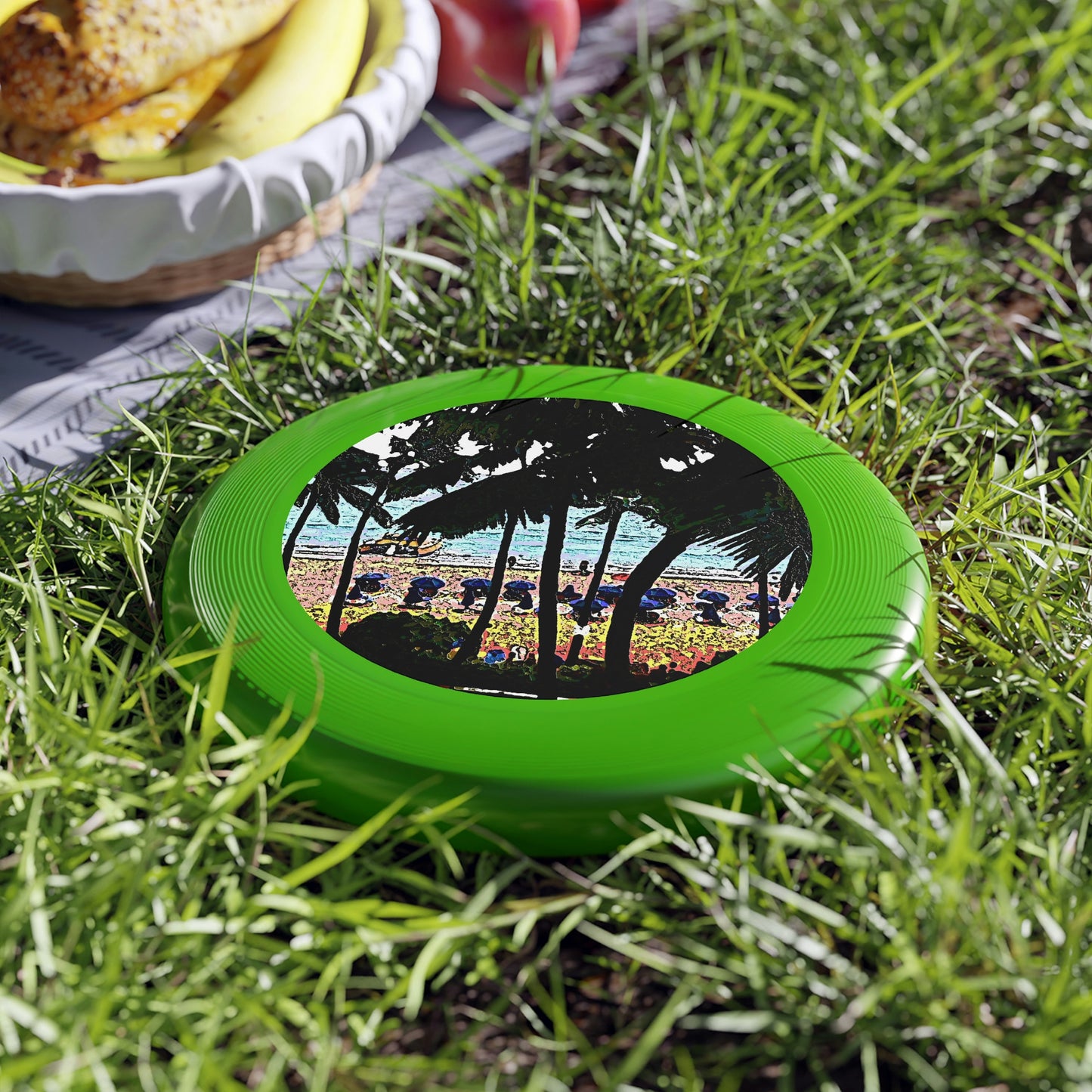 Wham-O Frisbee ... "A Beautiful Beach Amongst The Palms" ... The Outrigger Waikiki, Honolulu, Oahu ... Original Works ...