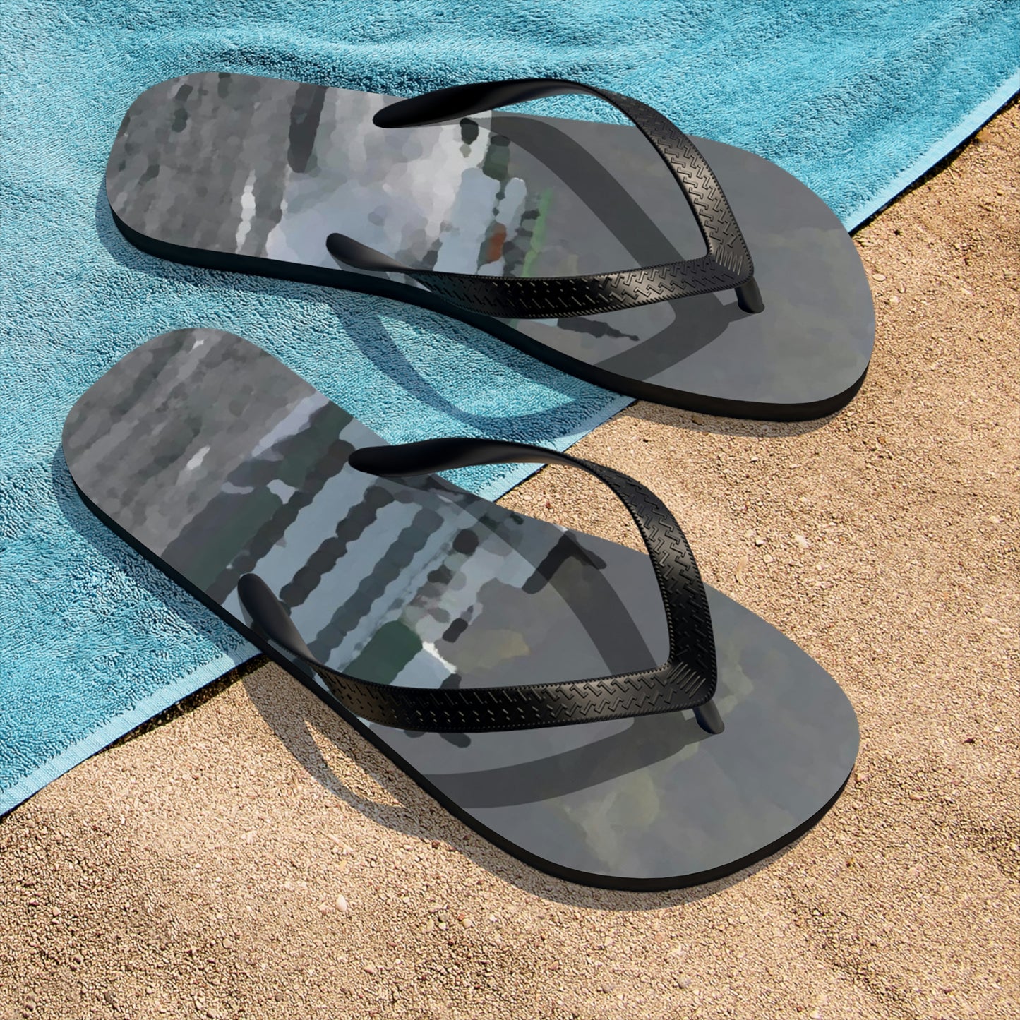 Unisex Flip-Flops ... WADOT Ferry Crossing ... "A Very Rough Day" ... Mulkiteo Route ... Family Archives ... Early 1990's' ... Original Works ...