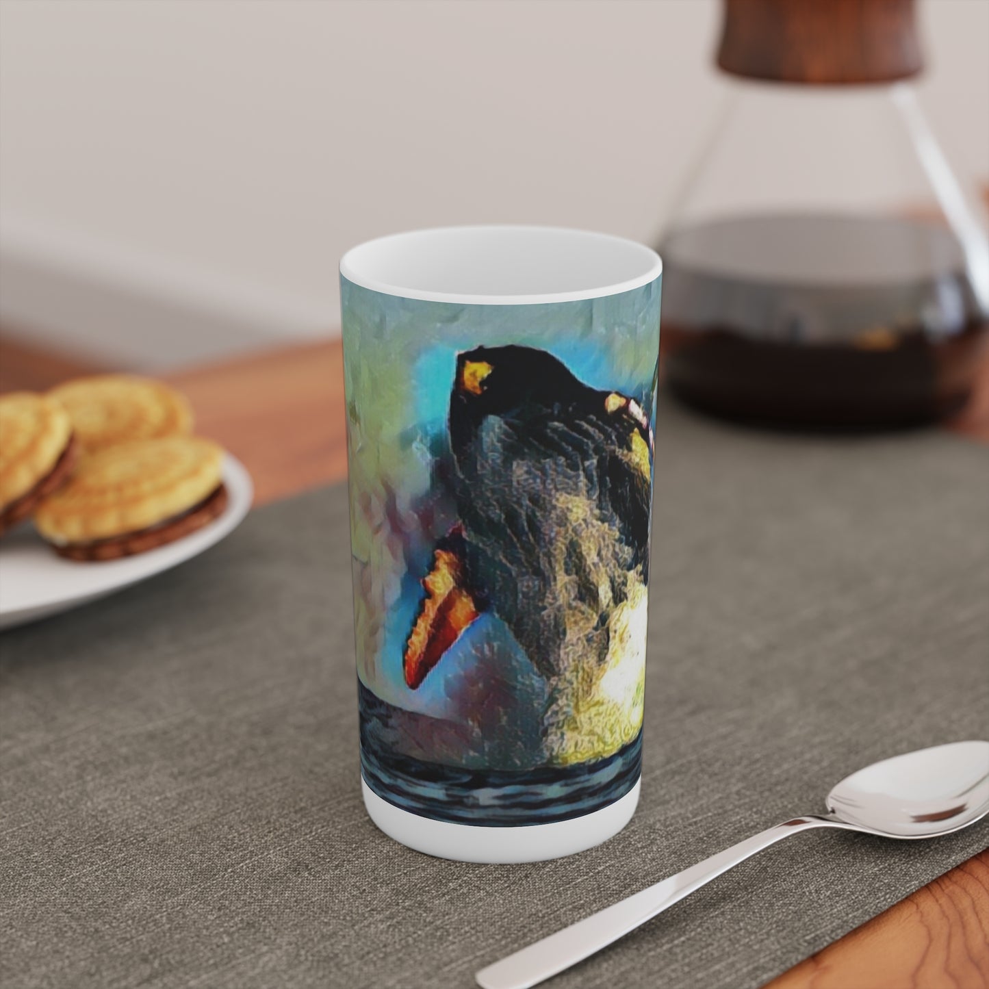 Conical Coffee Mugs (3oz, 8oz, 12oz) ... An Extraordinary Humpback Breach ... 'With Explosive Energy' ... Family Archives (KPH) ... Circa: 21st Century. Maui, HI ... Original Works ...
