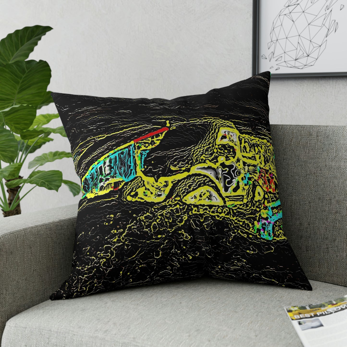 Broadcloth Pillow ... "Snow Vehicle In Snow Storm At-Rest" ... Circa 12Mar23 ... Central Idaho ... 18-Hours Rendering Time: Original Works ...