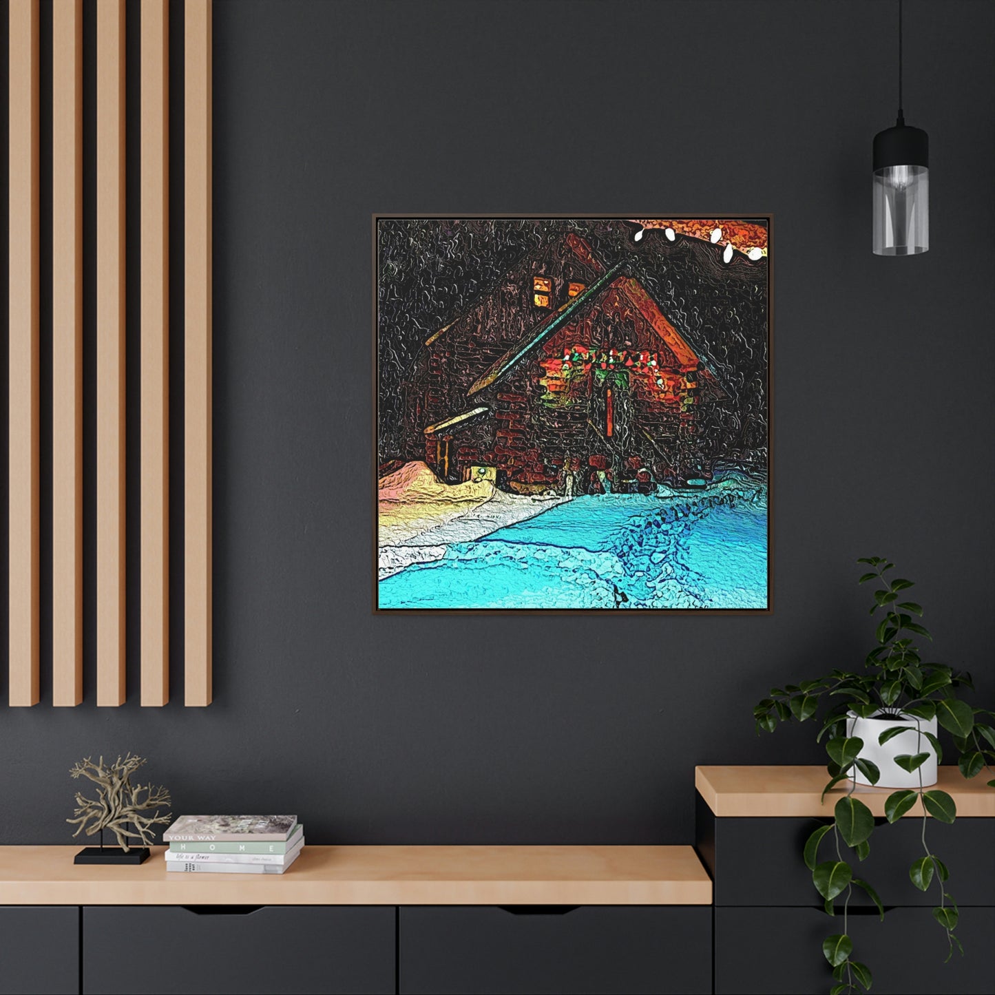Gallery Canvas Wraps, Square Frame ... A Very Snowy November 2022 ... 'Mountains Of Central Idaho' ... Rhett Creek & Beyond ... Original Works: 10 Hours Rendering Time ...