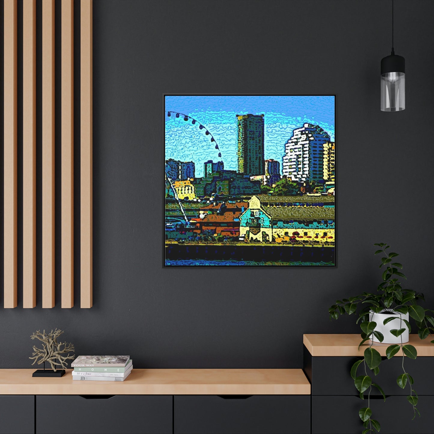 Gallery Canvas Wraps, Square Frame ... That Classic Wheel ... 'Seattle's Wheel' ... & An Old Classic Waterside Vendors ... 'Family Archives' ... Original Works ...